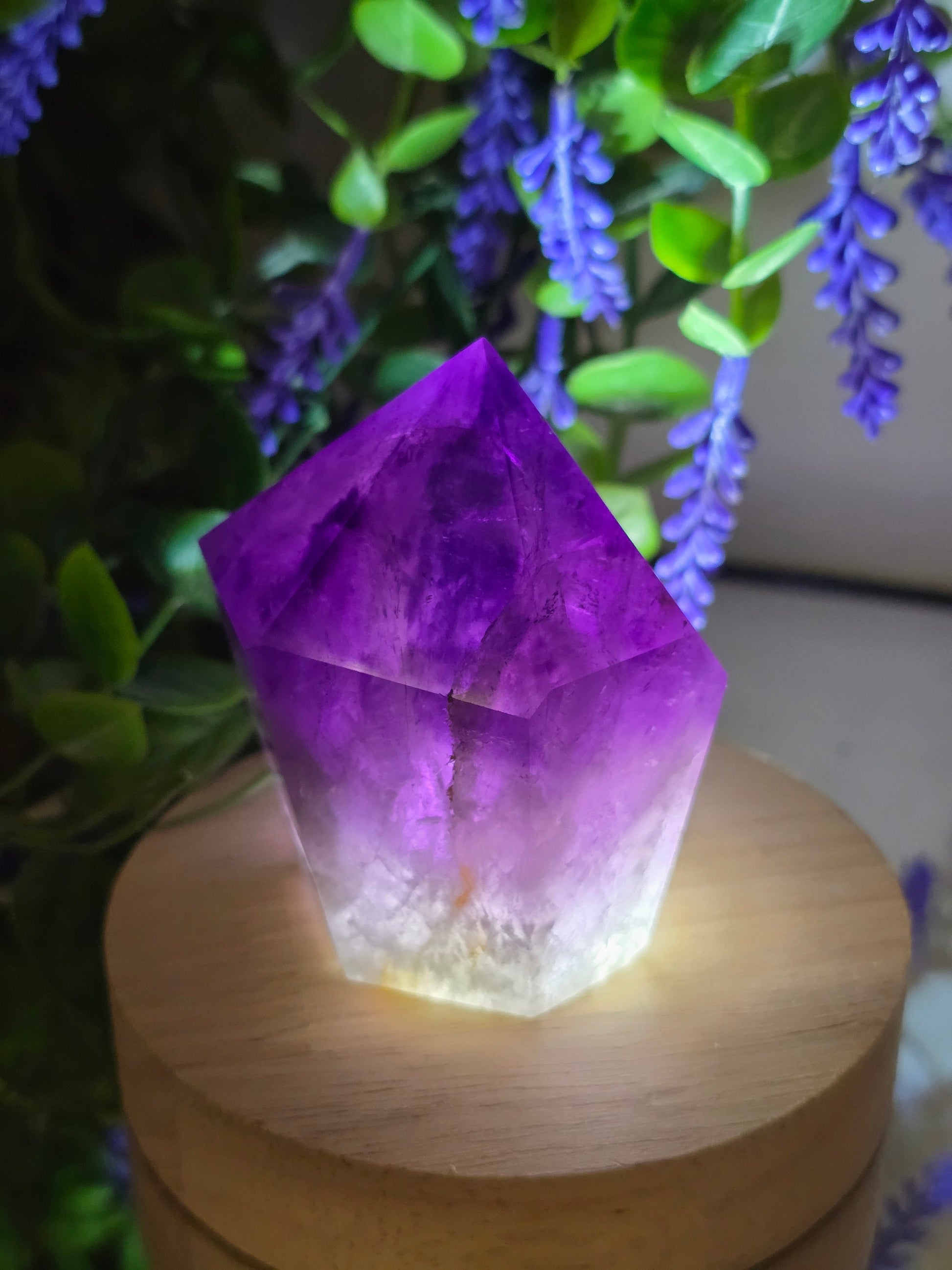 AAA Premium Natural Amethyst Freeform Standing Crystal – Stone of Spiritual Protection, Peace & Higher Wisdom Crystal Wellness