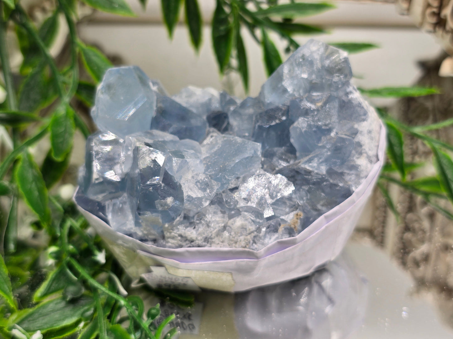 Natural Celestite Cluster – Madagascar | Angelic Communication, Peace & Spiritual Connection Crystal Wellness