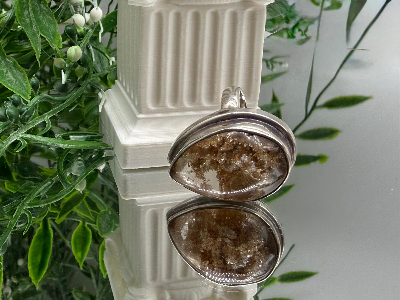 Premium Lodolite Garden Quartz Ring — Manifestation, Healing & Inner Clarity (Size 5) Crystal Wellness