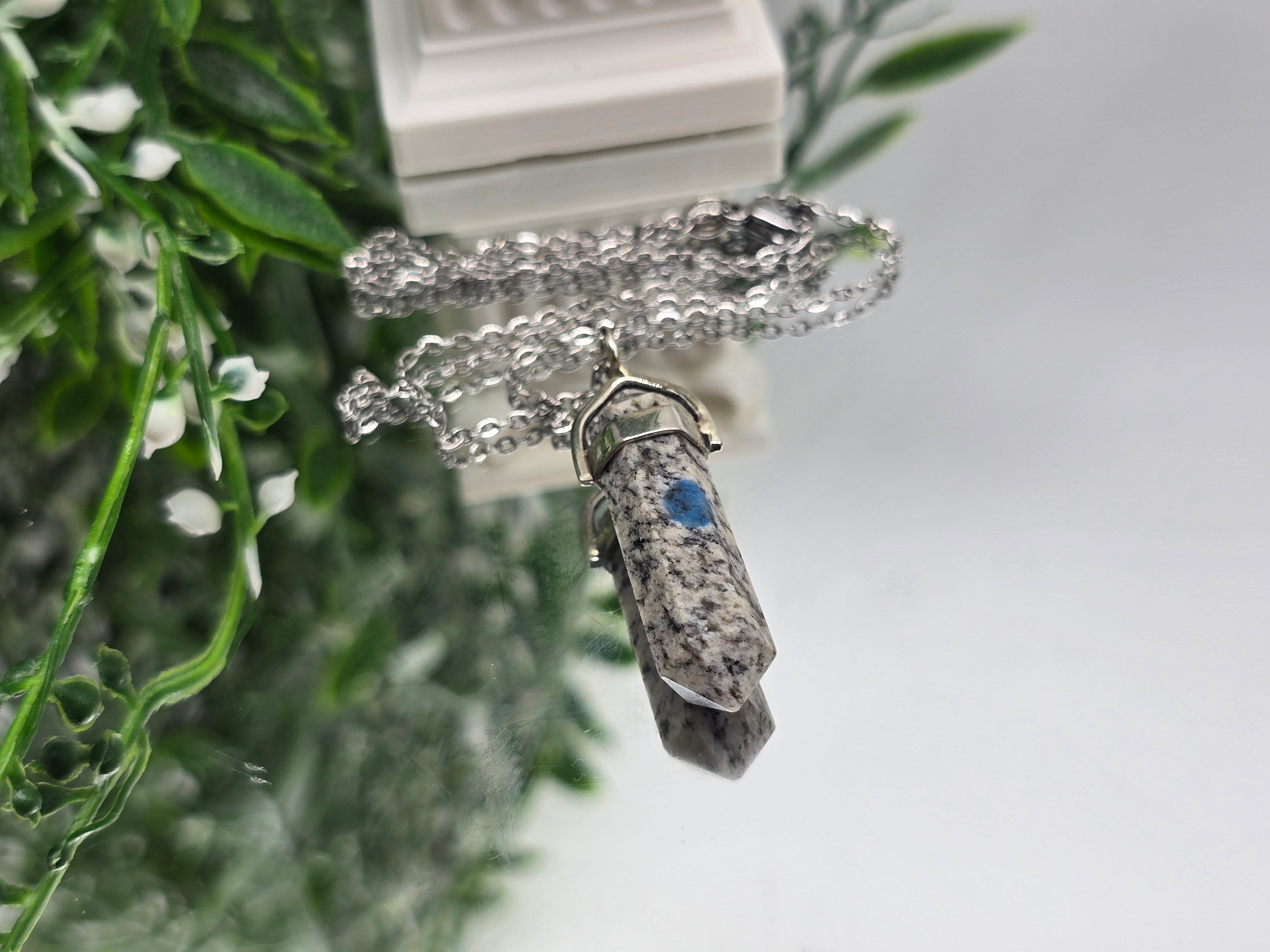 K2 Stone Double Terminated 925 Sterling Silver Pendant – Awareness, Balance & Higher Guidance Crystal Wellness