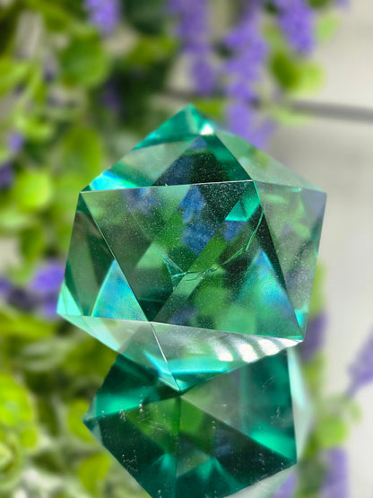 Blue Obsidian Sacred Geometry Faceted Freeform – Stone of Calm, Clarity & Inner Vision Crystal Wellness