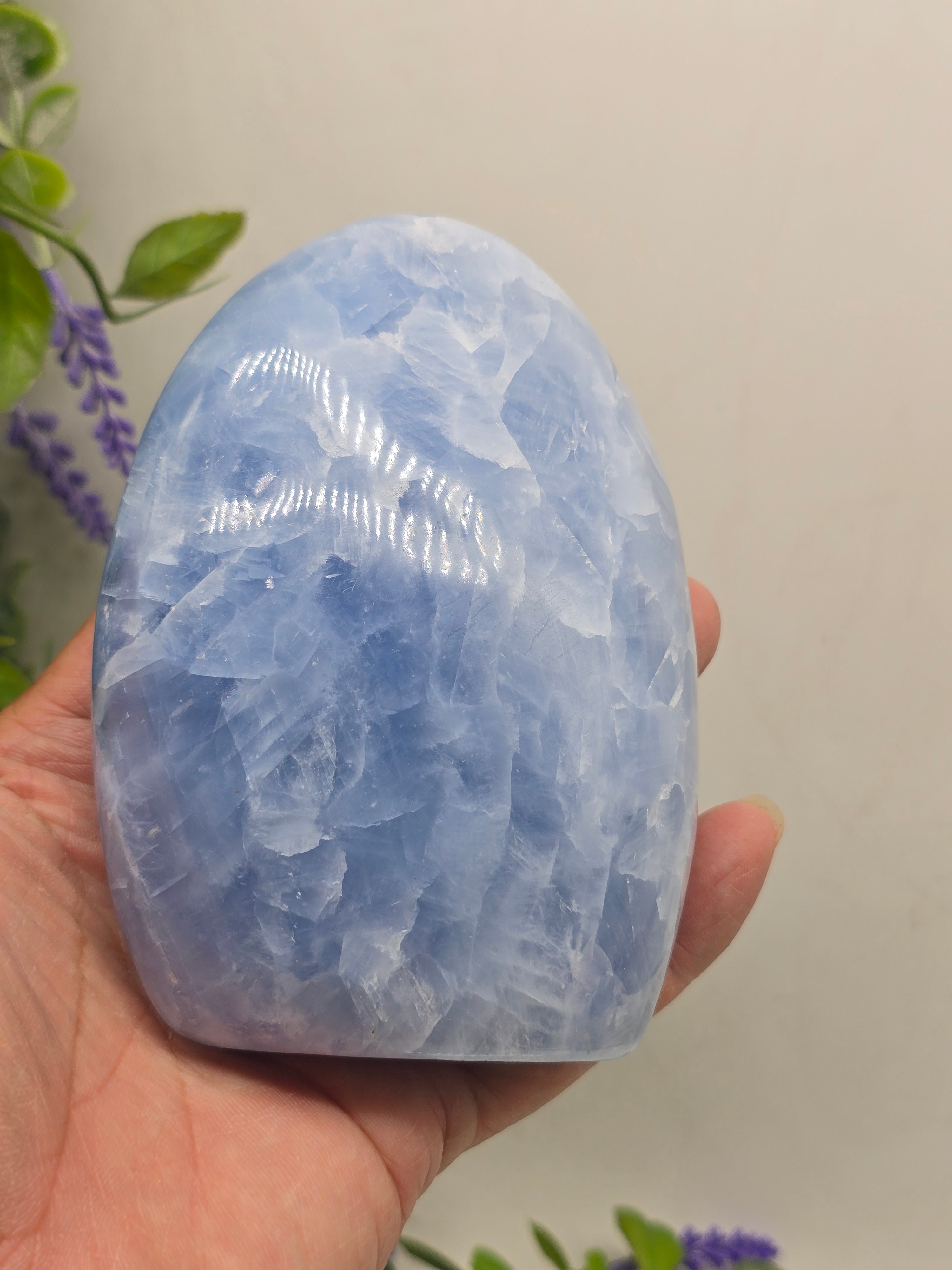 Blue Calcite Freeform – Madagascan Serenity & Renewal Stone (649g) Crystal Wellness