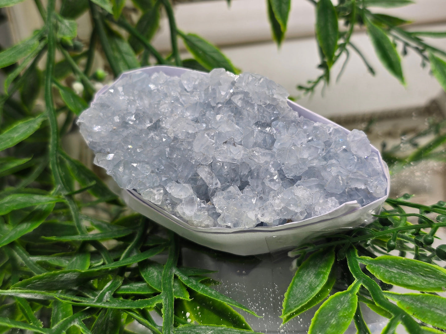 Natural Celestite Cluster – Madagascar | Angelic Communication, Peace & Spiritual Connection Crystal Wellness