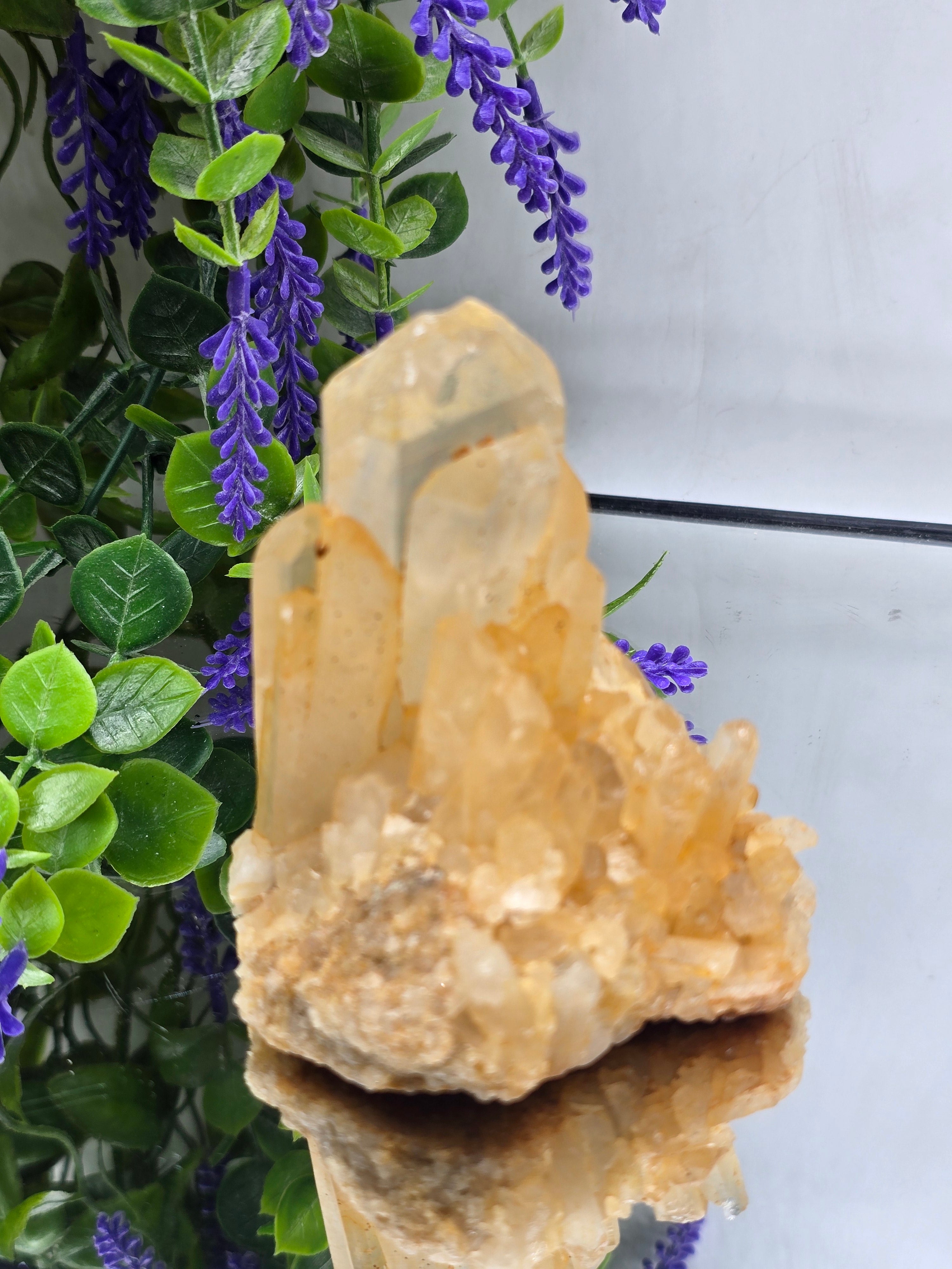 Madagascar Genuine Natural Citrine Cluster – 341g (Stone of Abundance and Positive Manifestation) Crystal Wellness