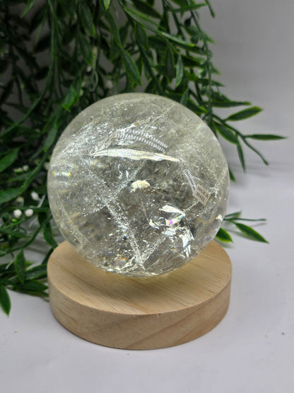 High-Grade Brazilian Clear Quartz Sphere 9.2cm – Master Healer, Amplification & Stone of Power (1.1kg) Crystal Wellness