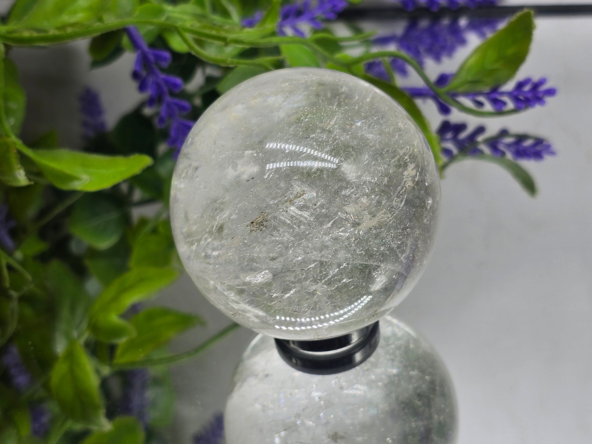 Pure Light Amplifier – Clear Quartz Sphere (6cm, Madagascar) Crystal Wellness