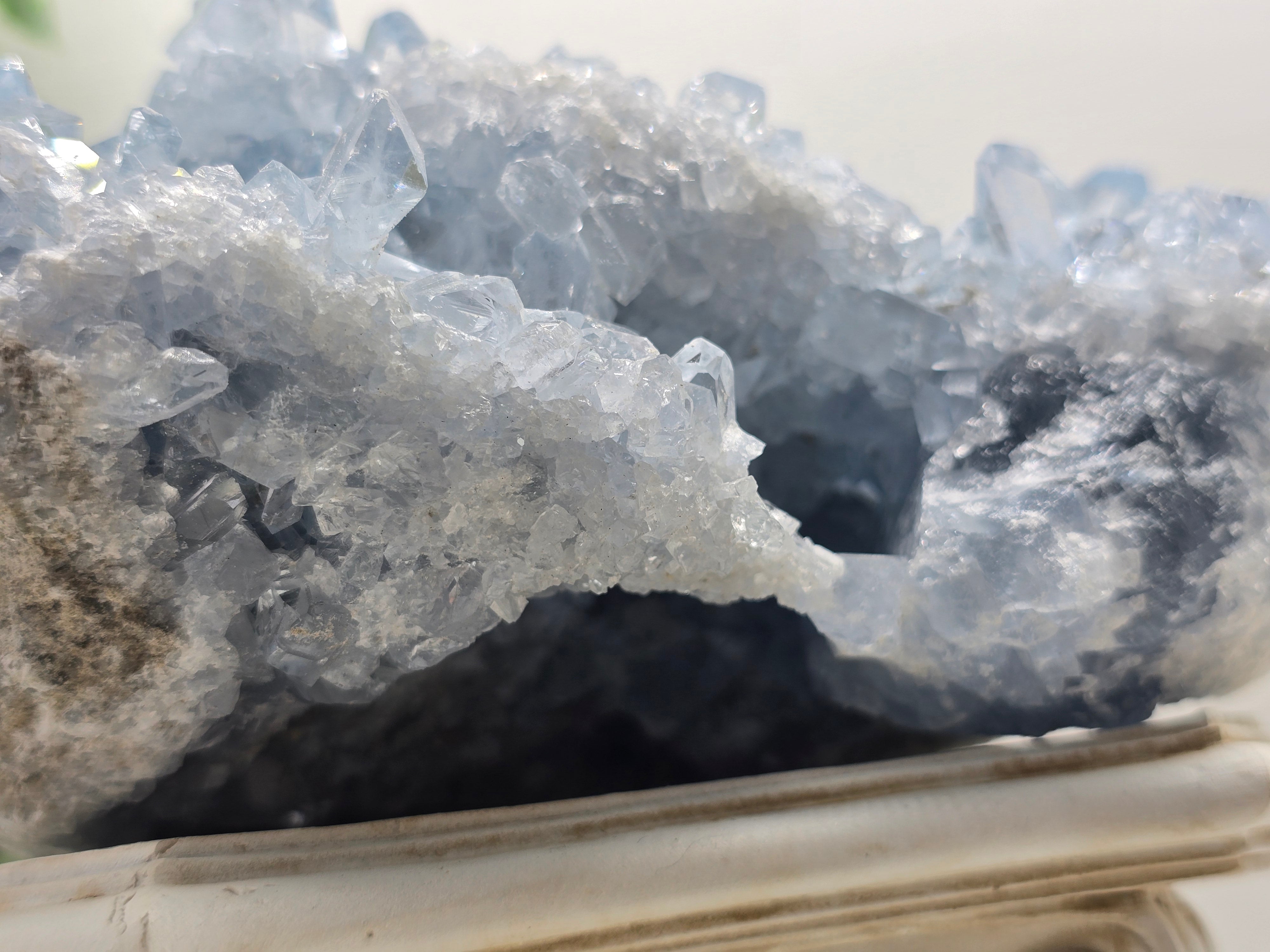Celestial Calm Celestite Geode – 3kg Madagascar Crystal Wellness