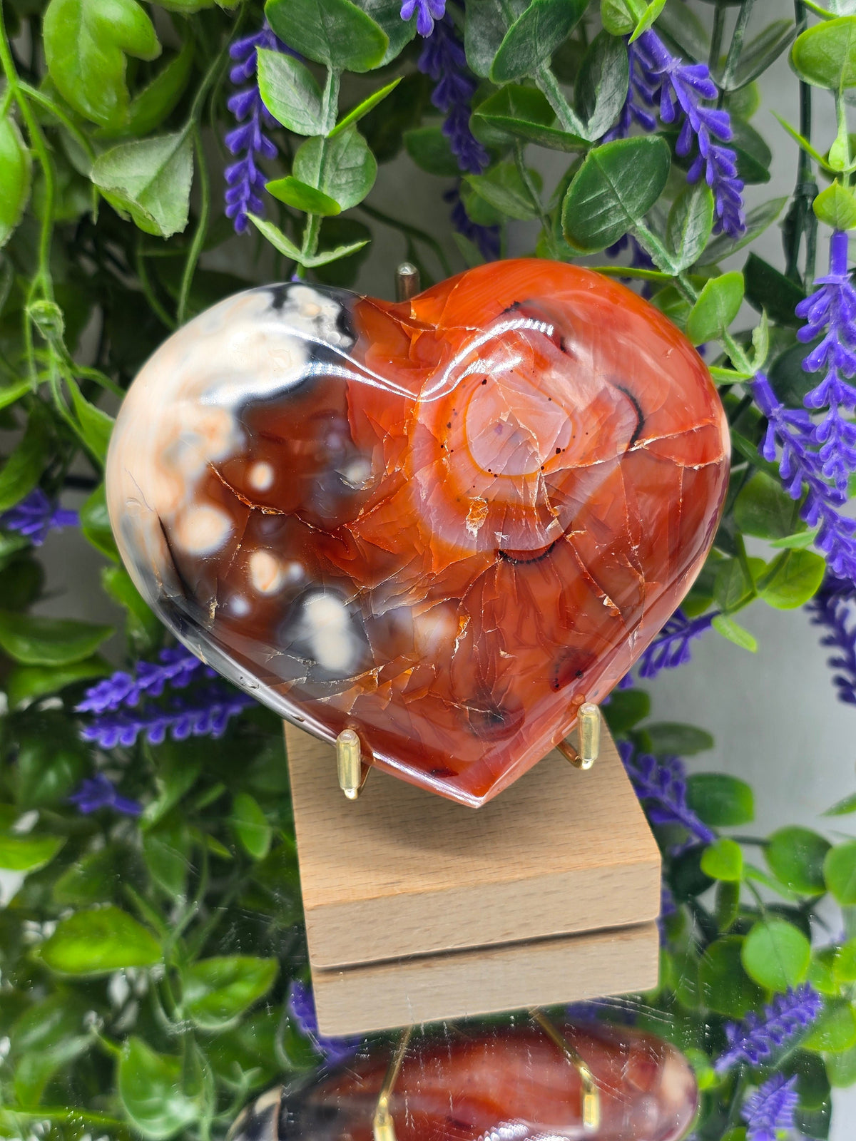 Carnelian Heart – Stone of Passion, Courage & Vitality | High Grade 11cm Crystal Wellness