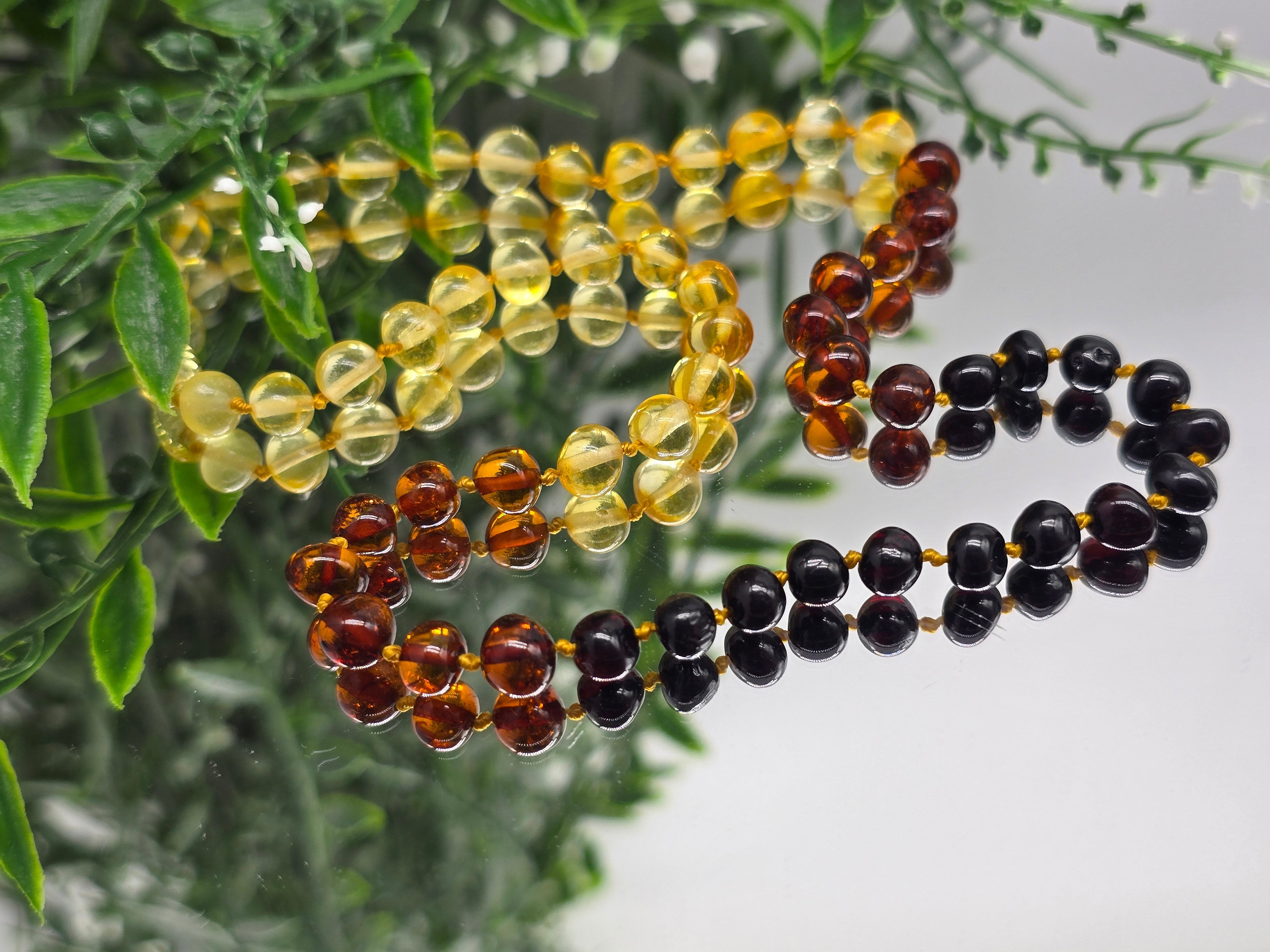 Baroque Rainbow Natural Amber Adult Necklace High Grade Crystal Wellness
