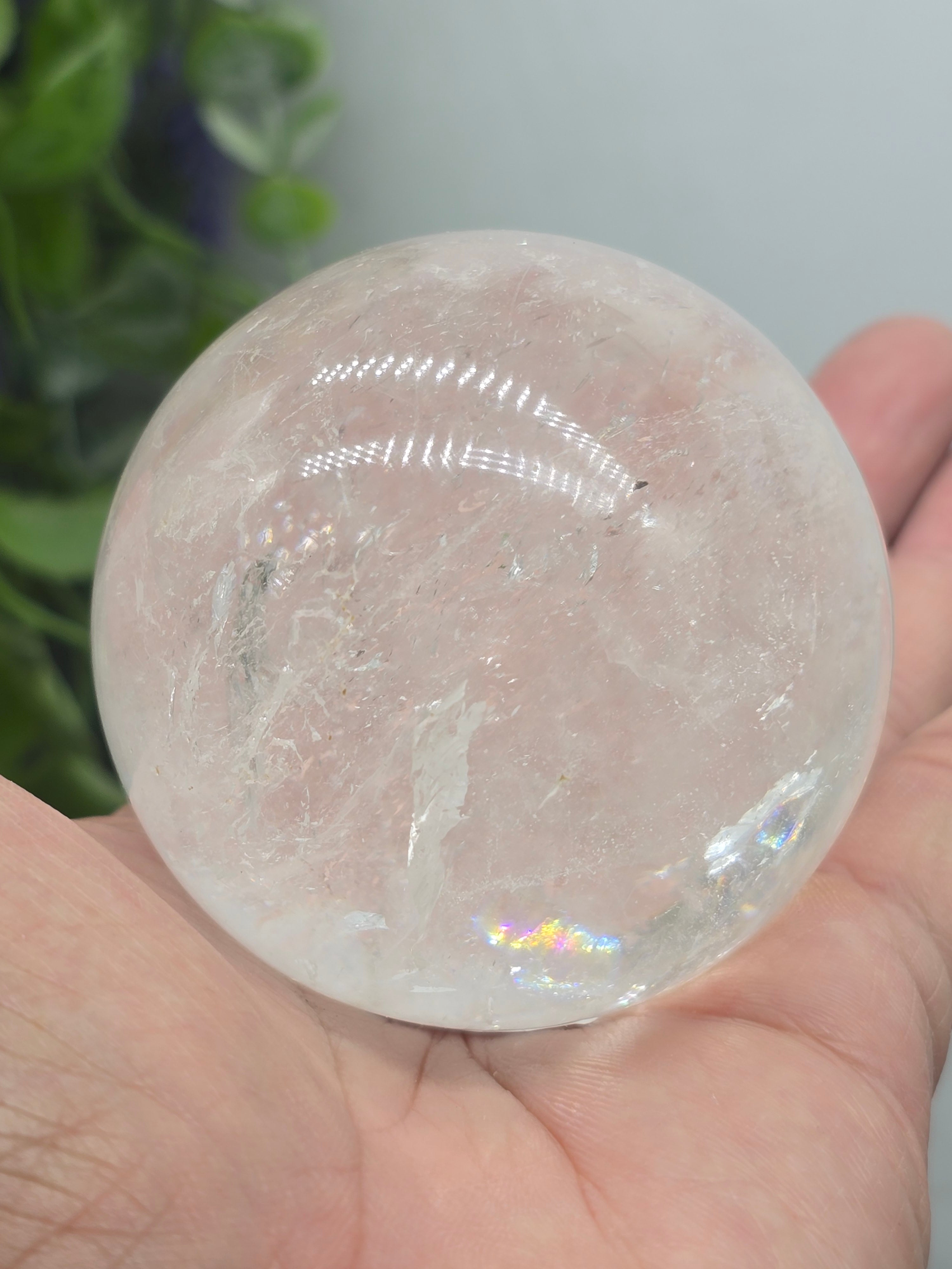 Pure Light Amplifier – Clear Quartz Sphere (6cm, Madagascar) Crystal Wellness