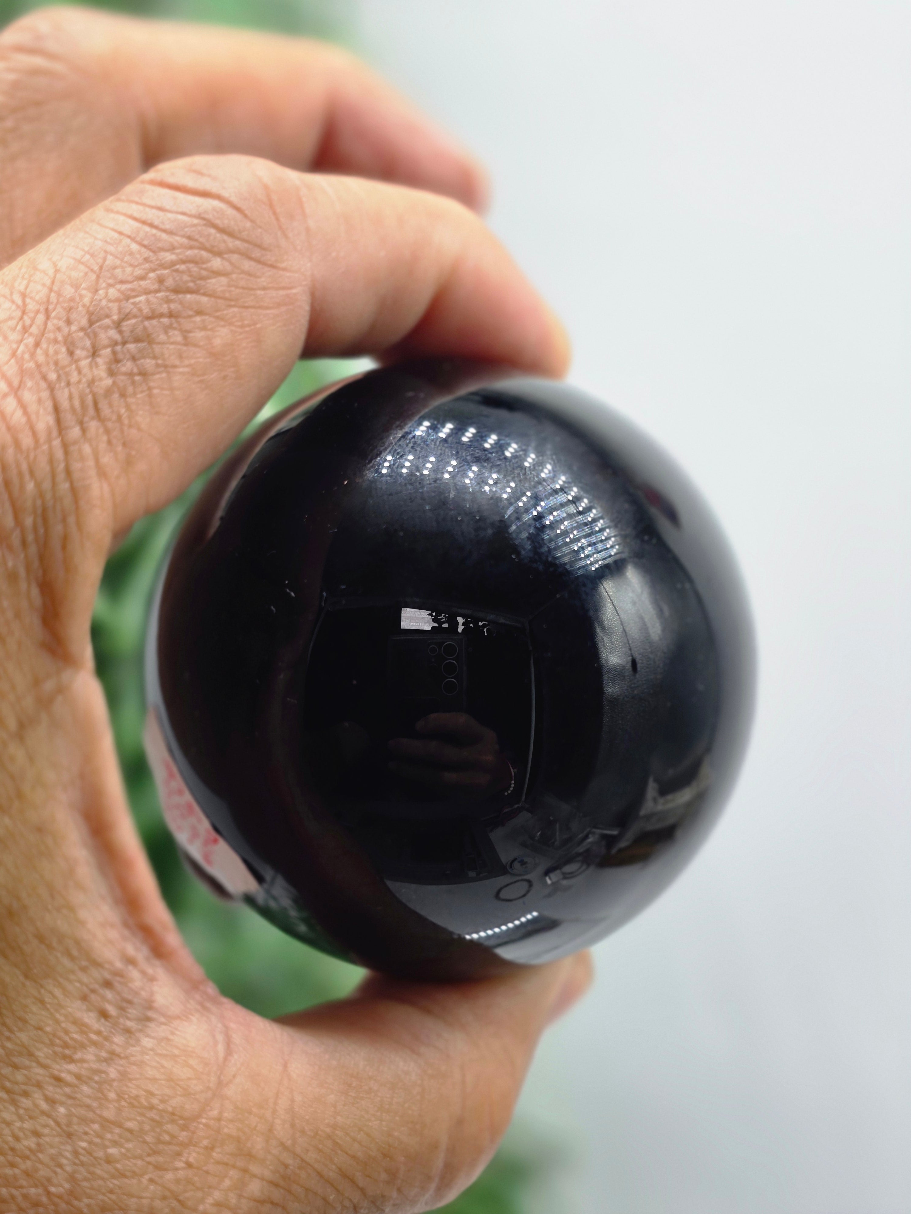 Black Obsidian Sphere (Stone of Protection & Truth) Crystal Wellness