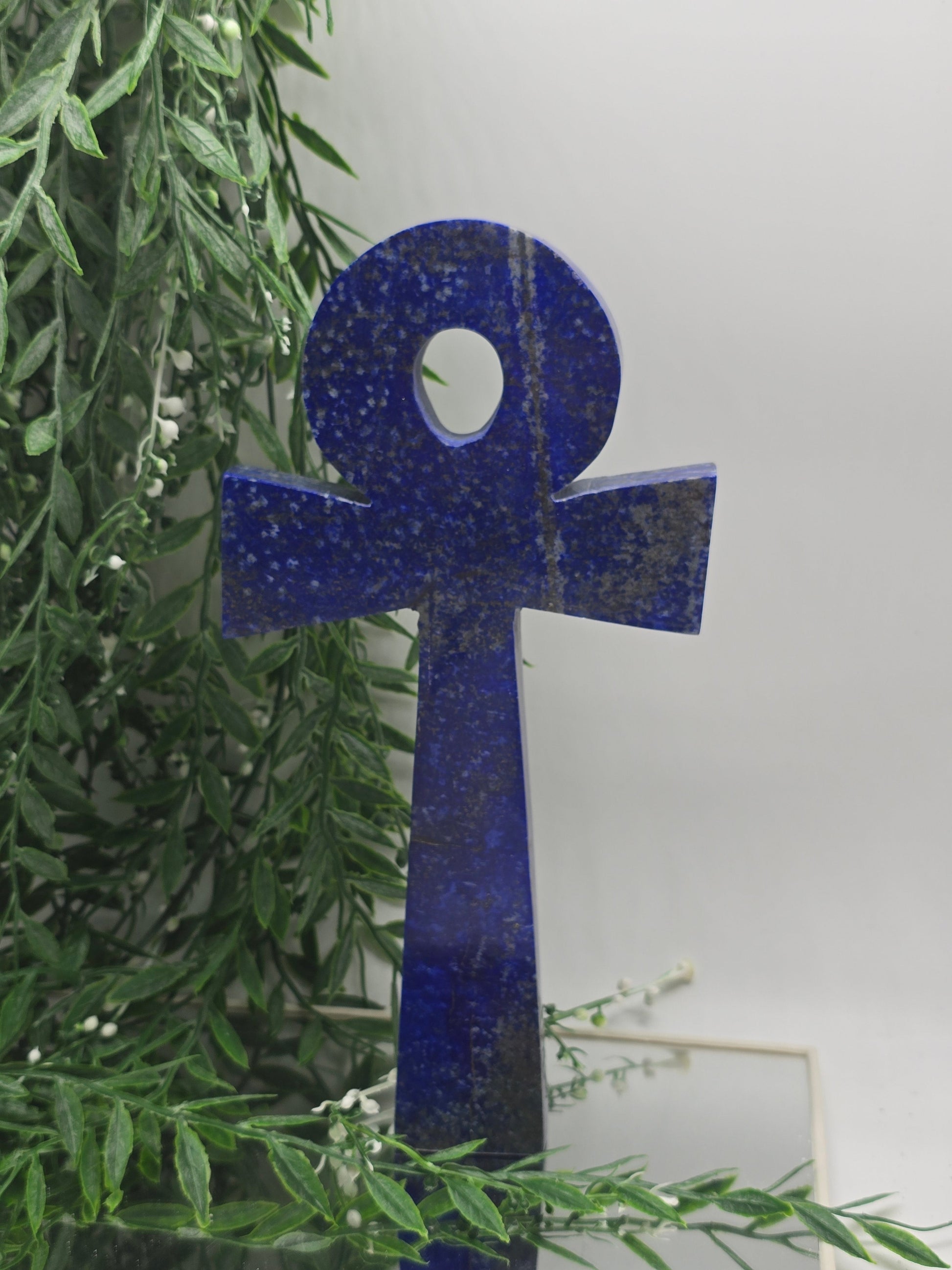 Premium Egyptian Lapis Lazuli Ankh (Stone of Divine Wisdom, Protection & Eternal Life) Crystal Wellness