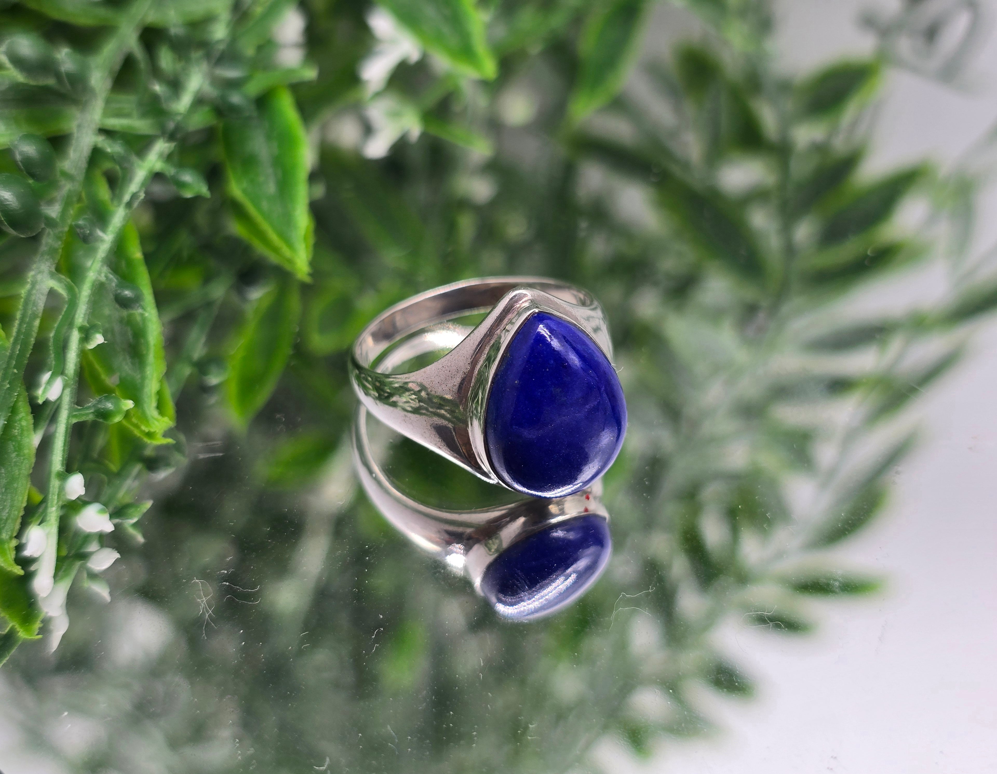 💙 Lapis Lazuli 925 Sterling Silver Ring – Size 10 | Stone of Wisdom, Inner Truth & Spiritual Insight Crystal Wellness