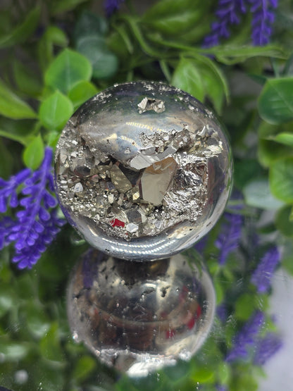 Premium Natural Pyrite Sphere – “Stone of Prosperity & Protection” | 6cm Crystal Wellness