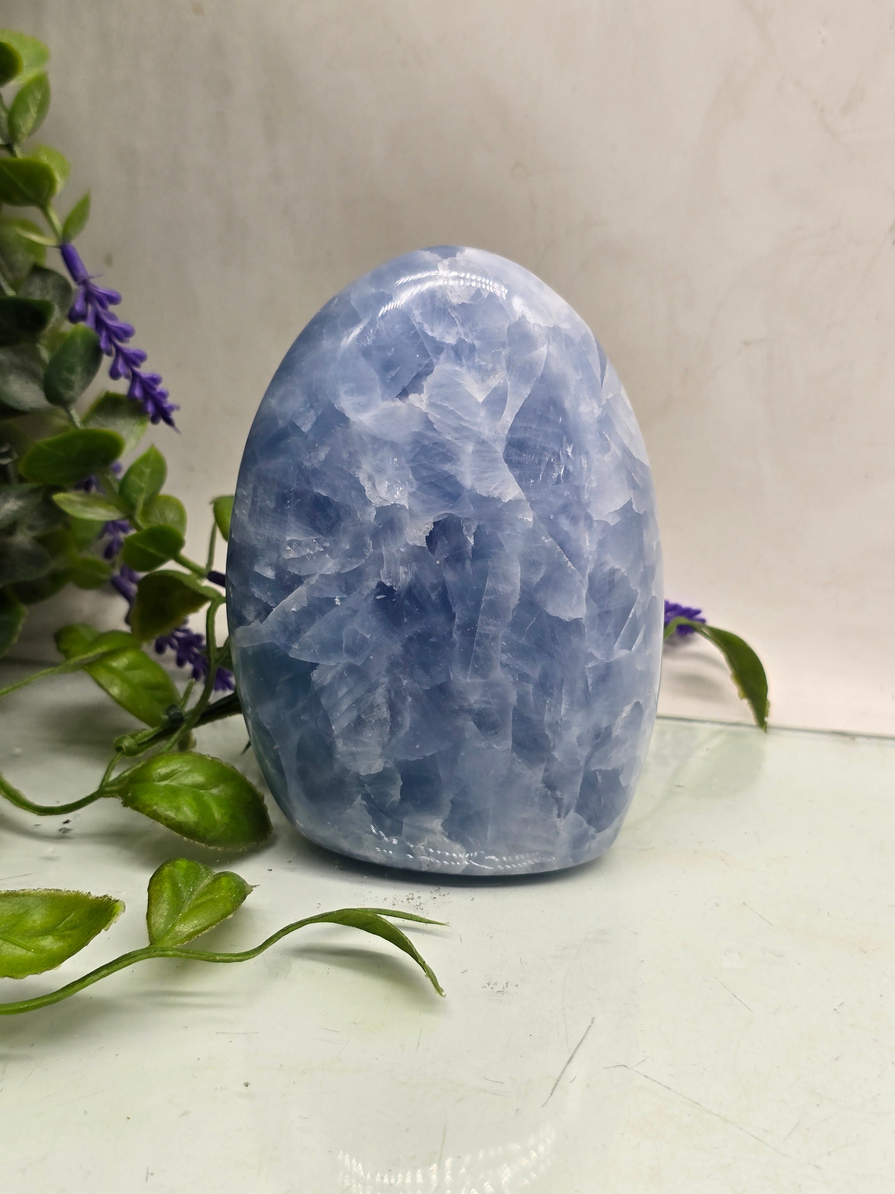 Blue Calcite Freeform – Madagascan Serenity & Renewal Stone (649g) Crystal Wellness