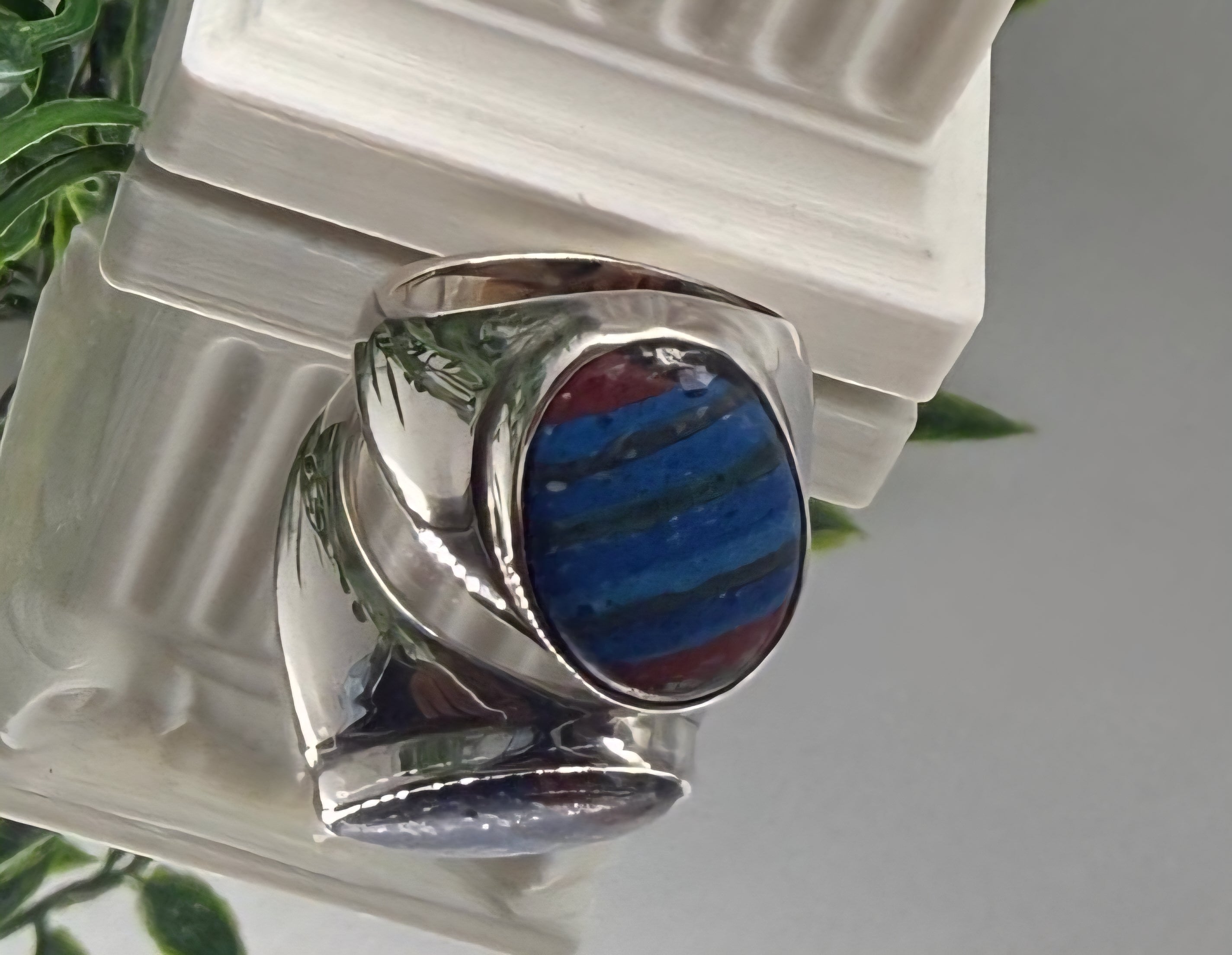 Sonora Sunset 925 Sterling Silver Ring – Size 7 (Stone of Vital Force & Empowered Action) Crystal Wellness