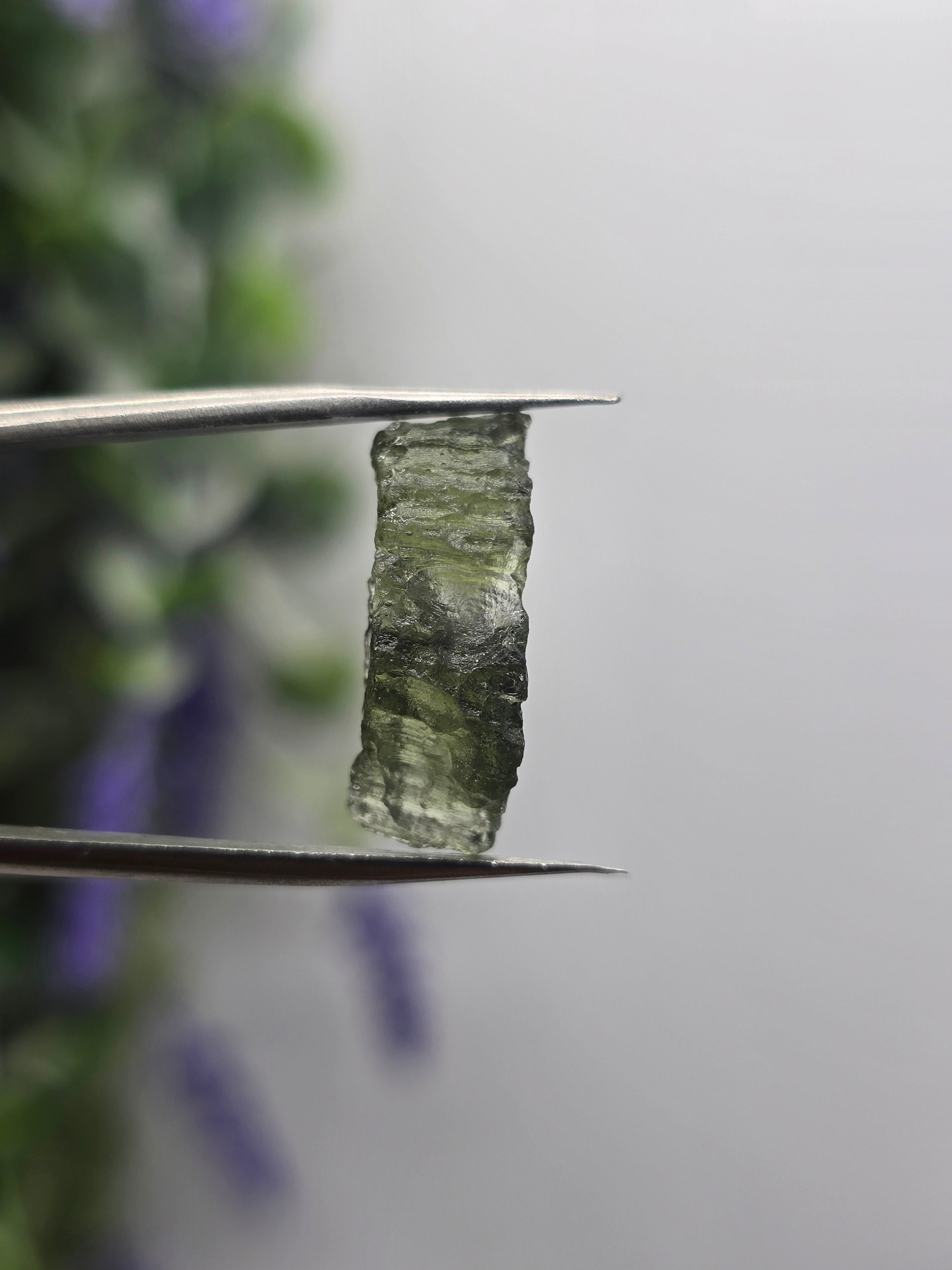 Moldavite 925 Sterling Silver Ring in Size 6 Crystal Wellness