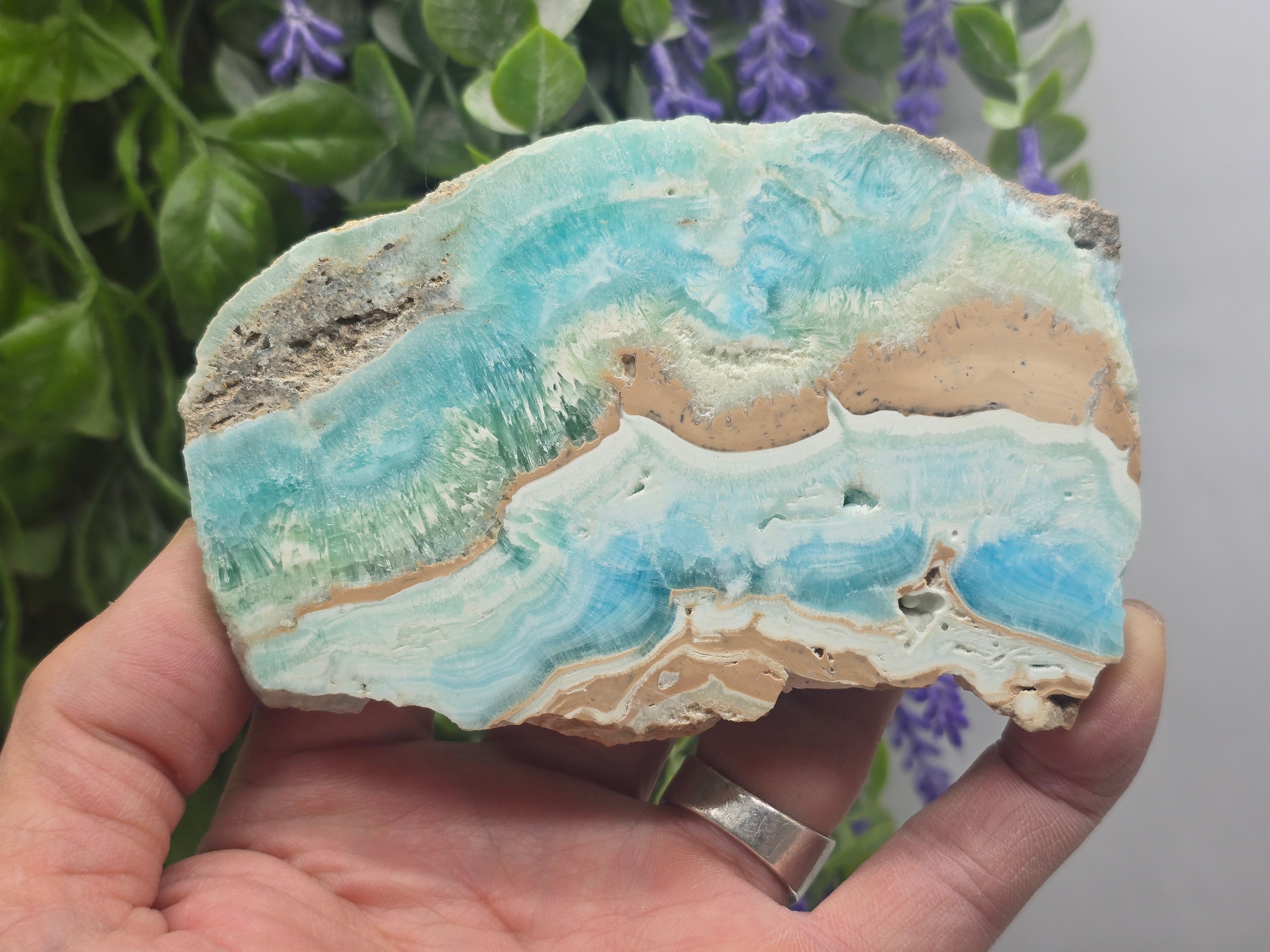 Caribbean Blue Calcite Slabs Crystal Wellness