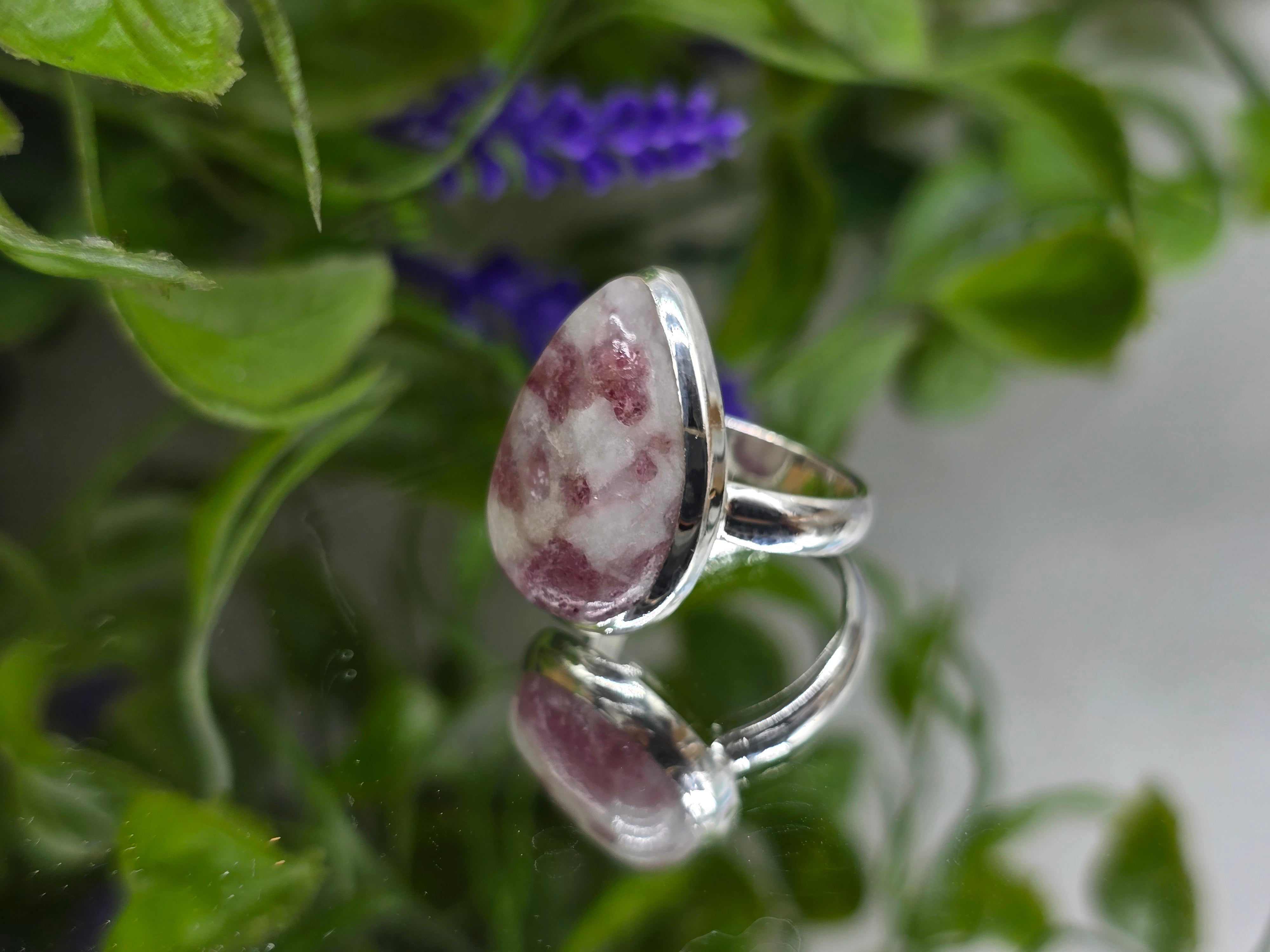 Pink Tourmaline 925 Silver Ring – Heart Healing & Emotional Balance | Size 8 Crystal Wellness