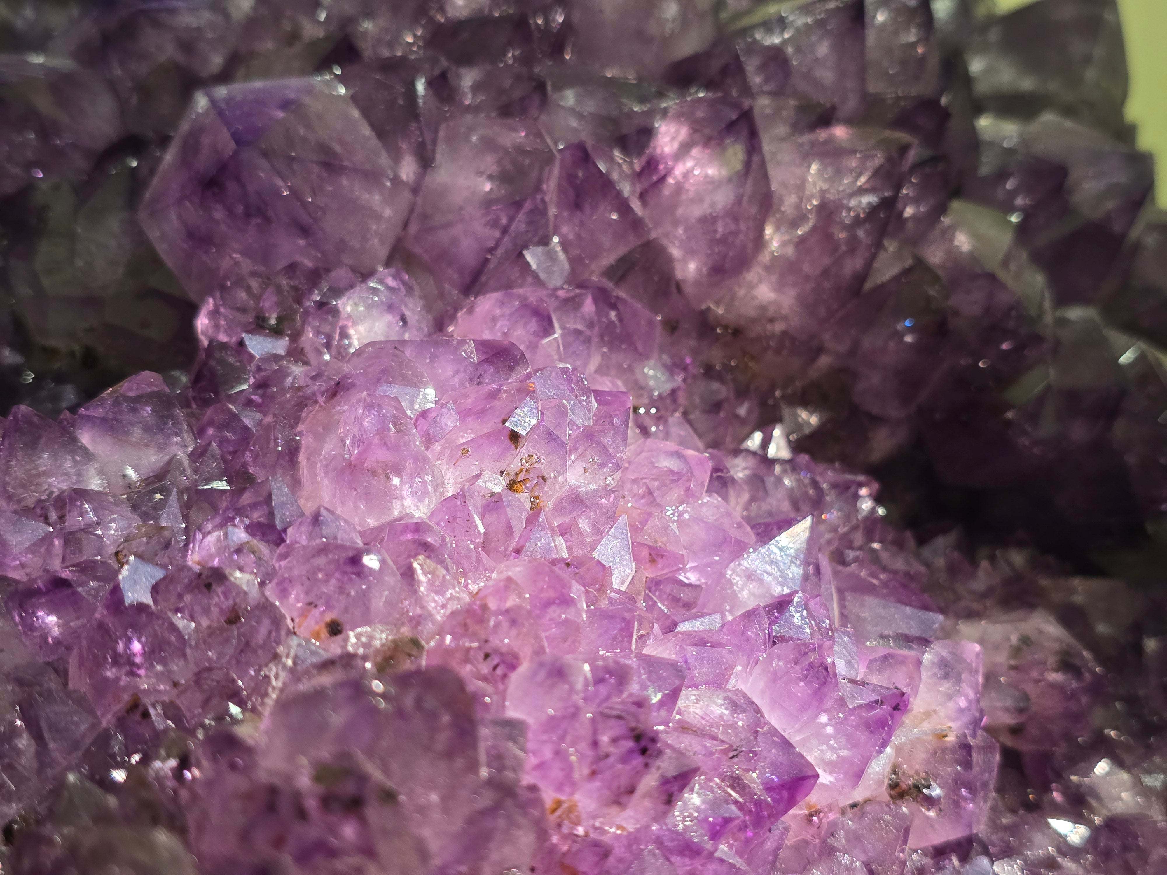 AAA Superb Deep Purple Amethyst Cluster – Stone of Divine Protection, Spiritual Awakening & Inner Harmony Crystal Wellness