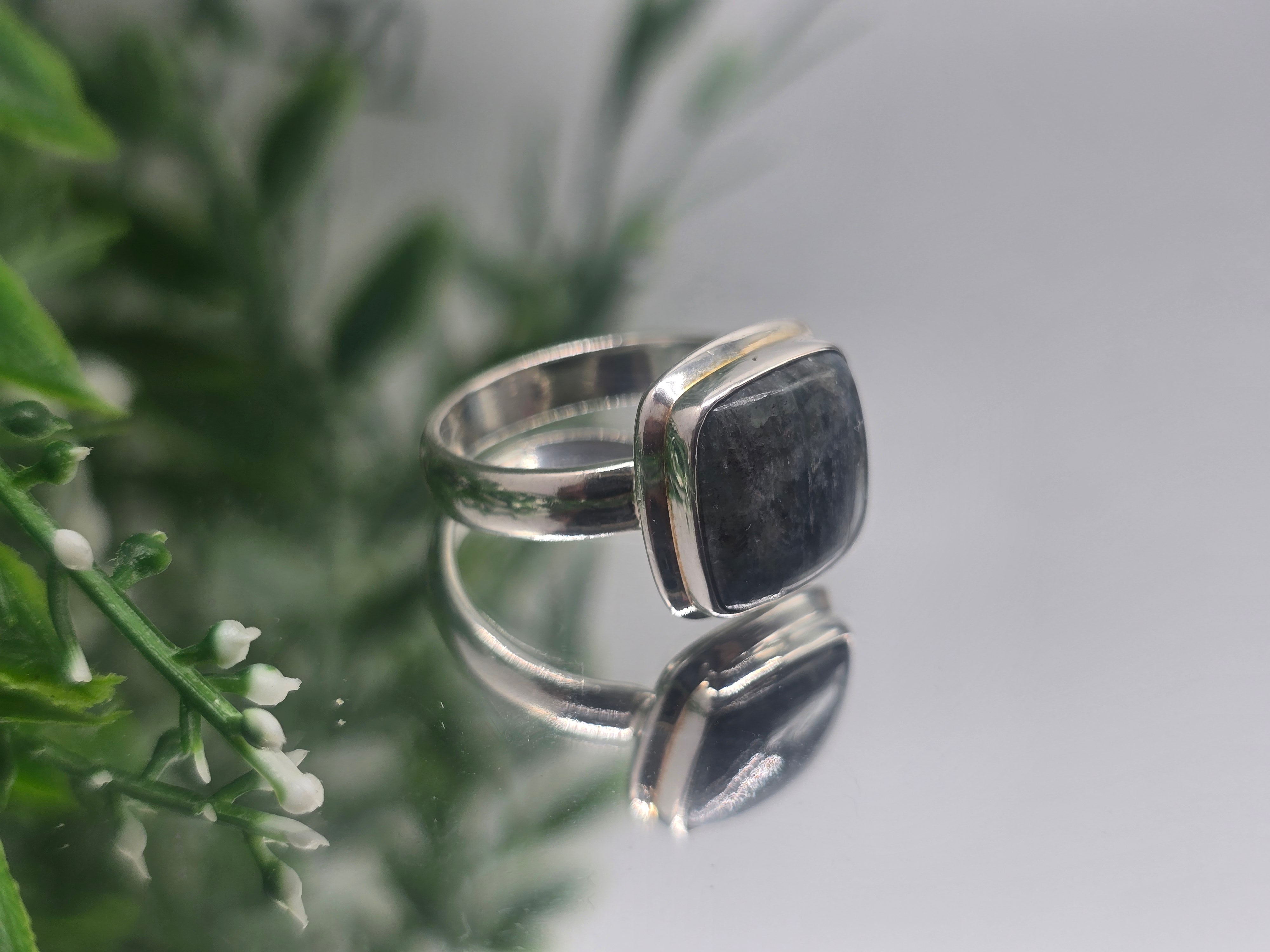 Mermaid Kyanite Sterling Silver Ring “Ocean Spirit” – Size 8 | Clarity, Calm & Communication Crystal Jewelry Crystal Wellness