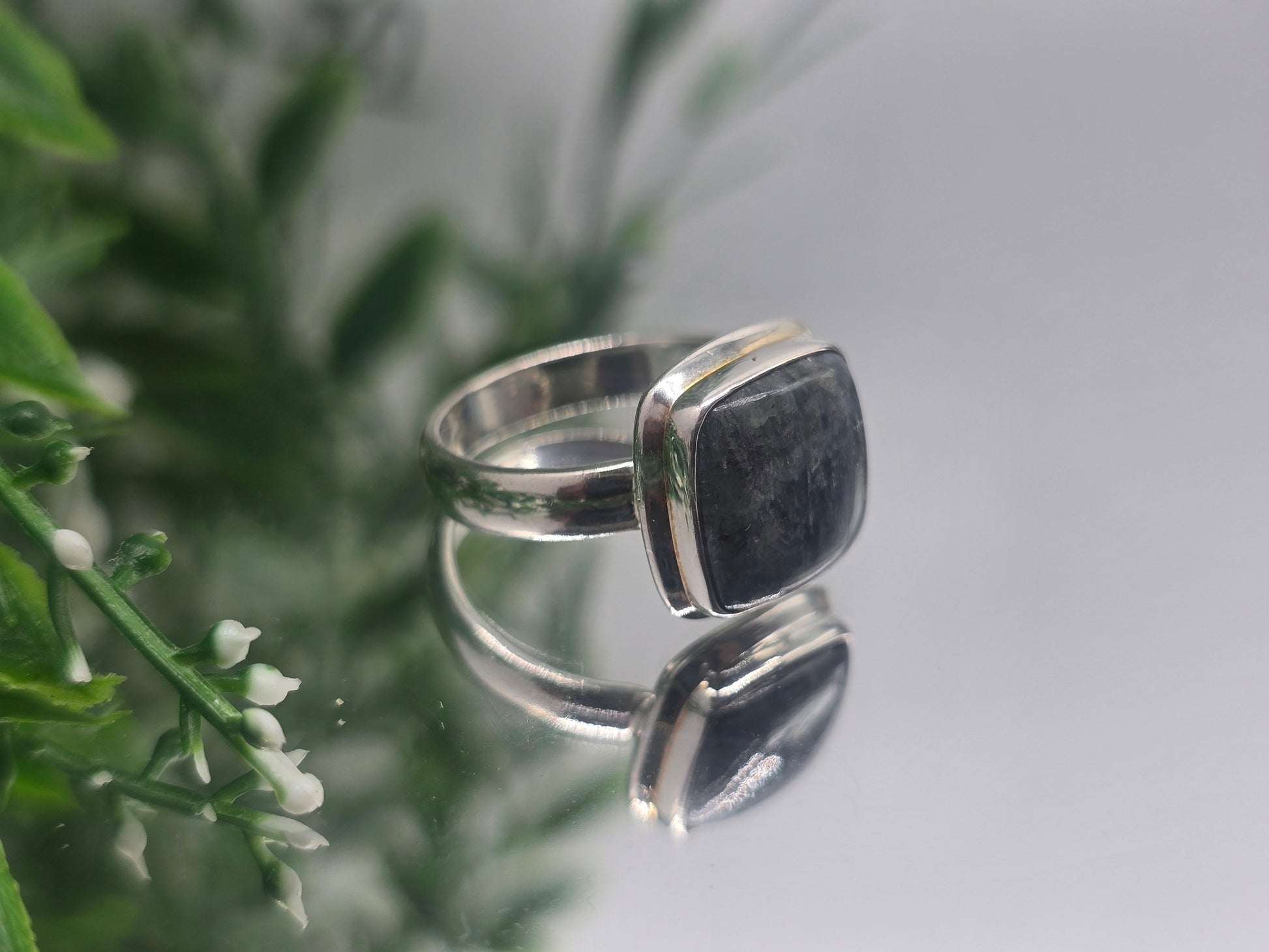Mermaid Kyanite Sterling Silver Ring “Ocean Spirit” – Size 8 | Clarity, Calm & Communication Crystal Jewelry Crystal Wellness