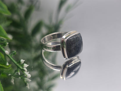 Mermaid Kyanite Sterling Silver Ring “Ocean Spirit” – Size 8 | Clarity, Calm & Communication Crystal Jewelry Crystal Wellness