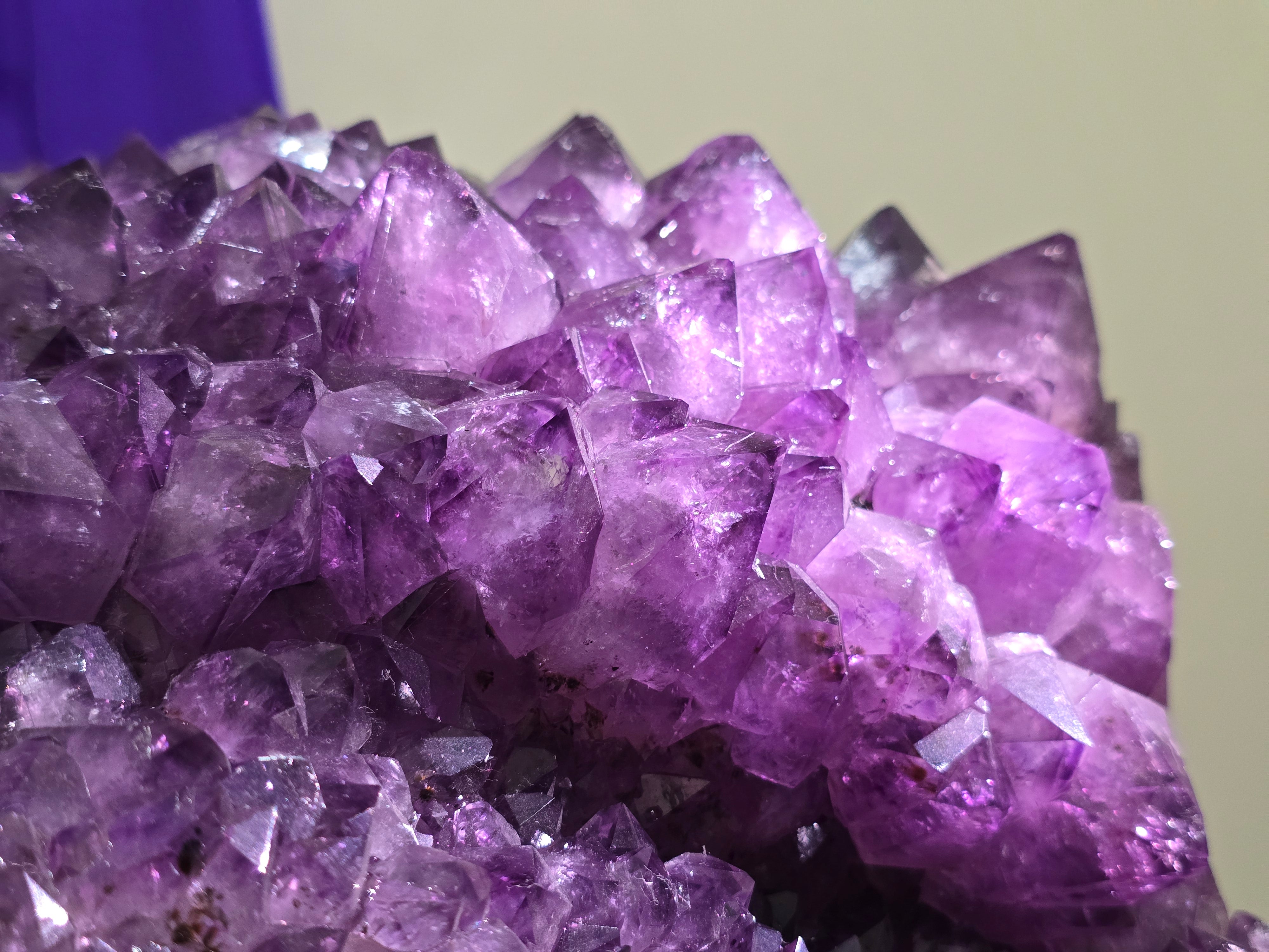AAA Superb Deep Purple Amethyst Cluster – Stone of Divine Protection, Spiritual Awakening & Inner Harmony Crystal Wellness