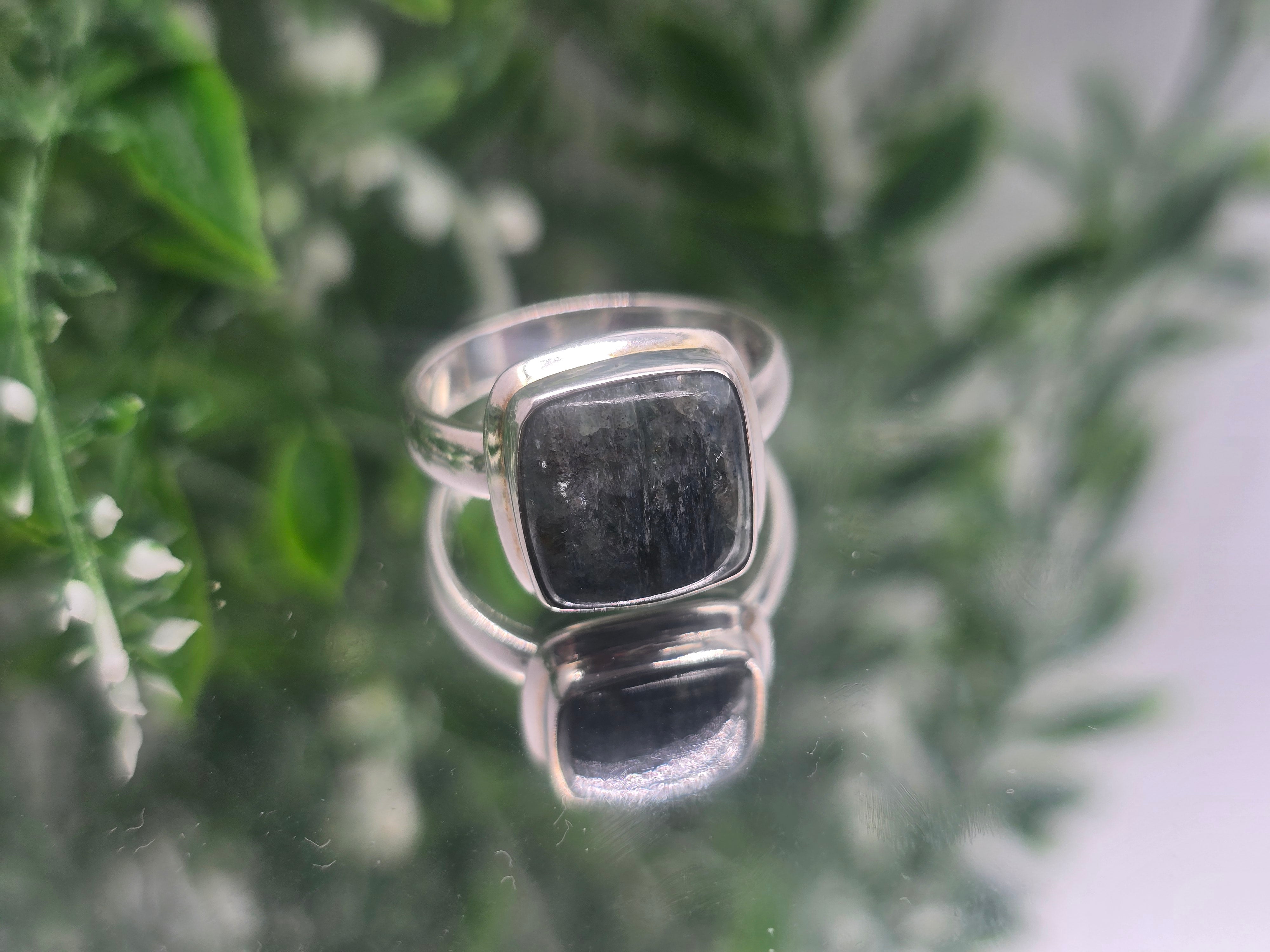 Mermaid Kyanite Sterling Silver Ring “Ocean Spirit” – Size 8 | Clarity, Calm & Communication Crystal Jewelry Crystal Wellness