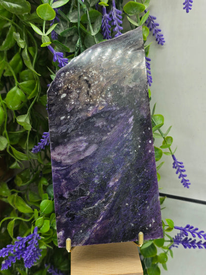 Natural Charoite Slab – Stone of Dragon, Spiritual Growth & Inner Strength Crystal Wellness