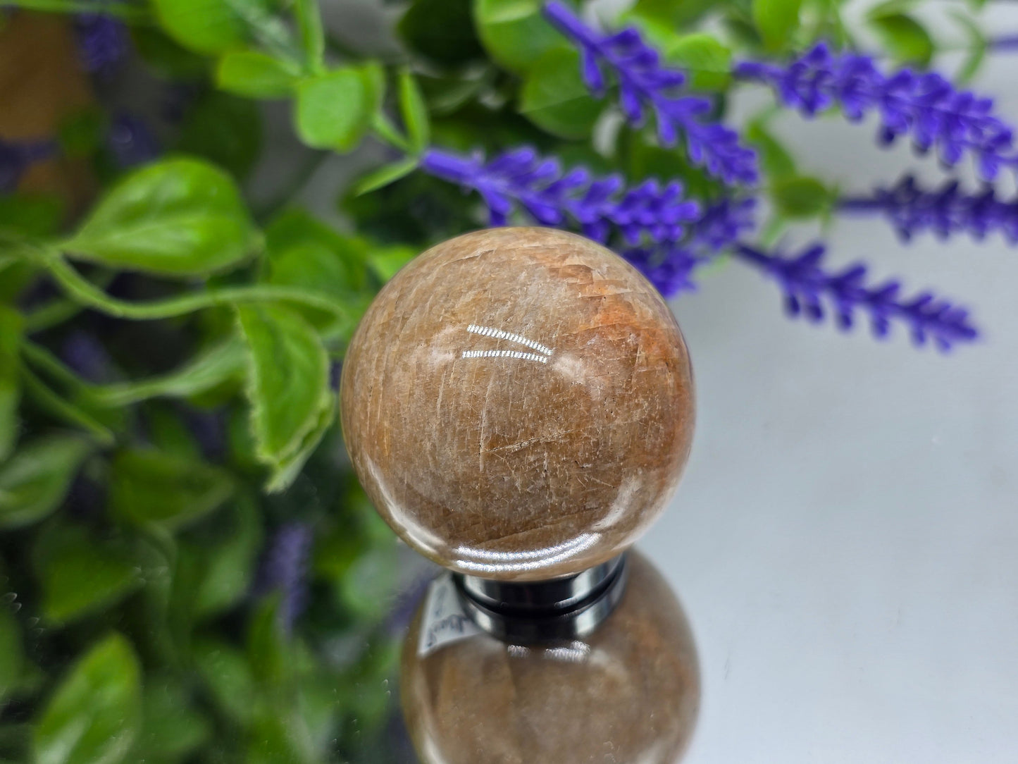 Peach Moonstone Sphere – Stone of Divine Feminine Calm & Emotional Renewal Crystal Wellness