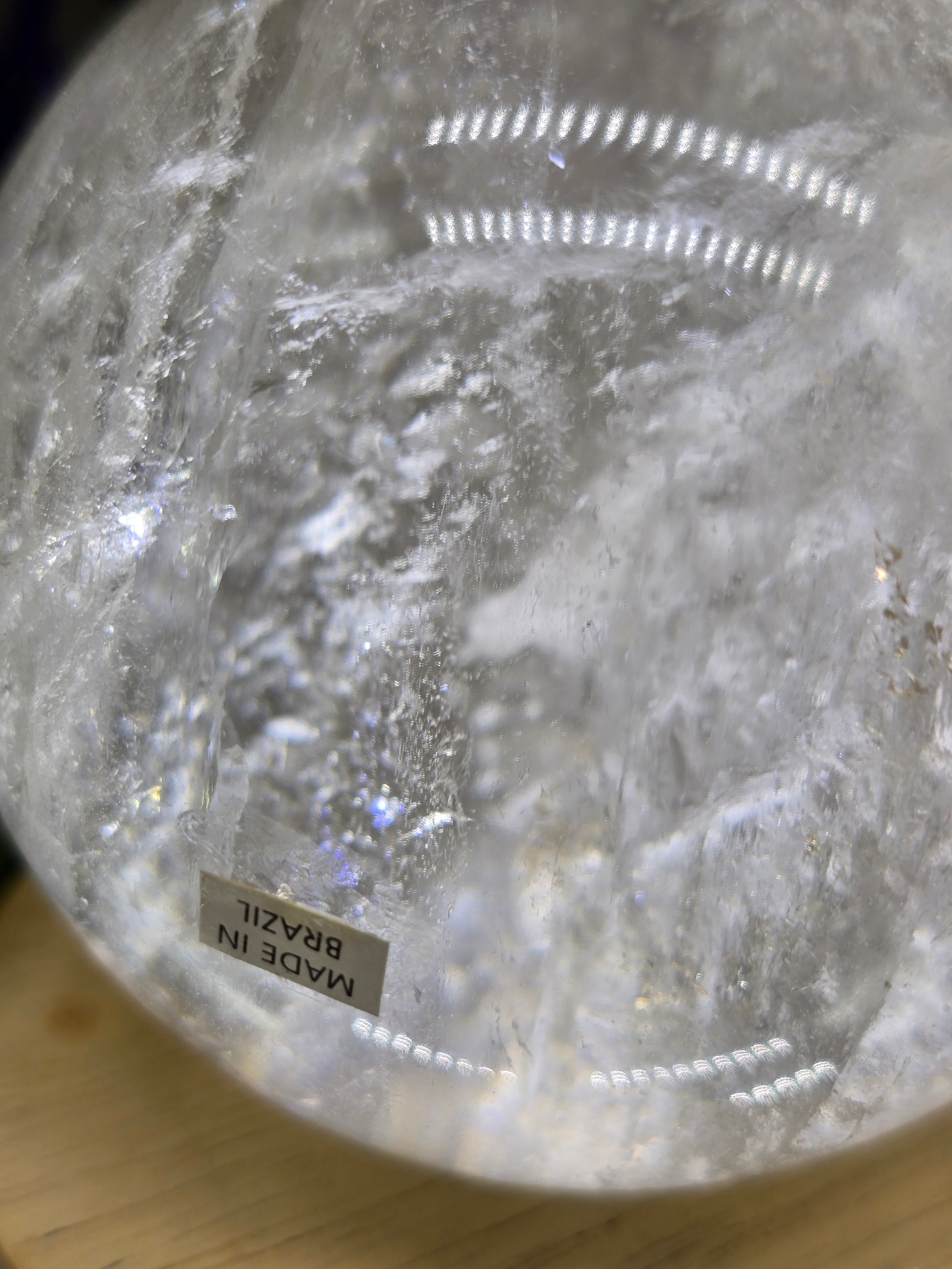 High-Grade Brazilian Clear Quartz Sphere 9.2cm – Master Healer, Amplification & Stone of Power (1.1kg) Crystal Wellness