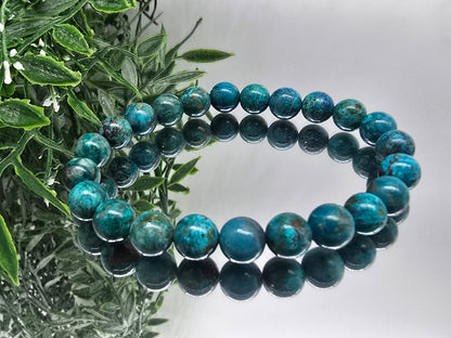 Chrysocolla High Grade 8mm Beads Bracelet (Stone of Calm Communication & Emotional Balance)