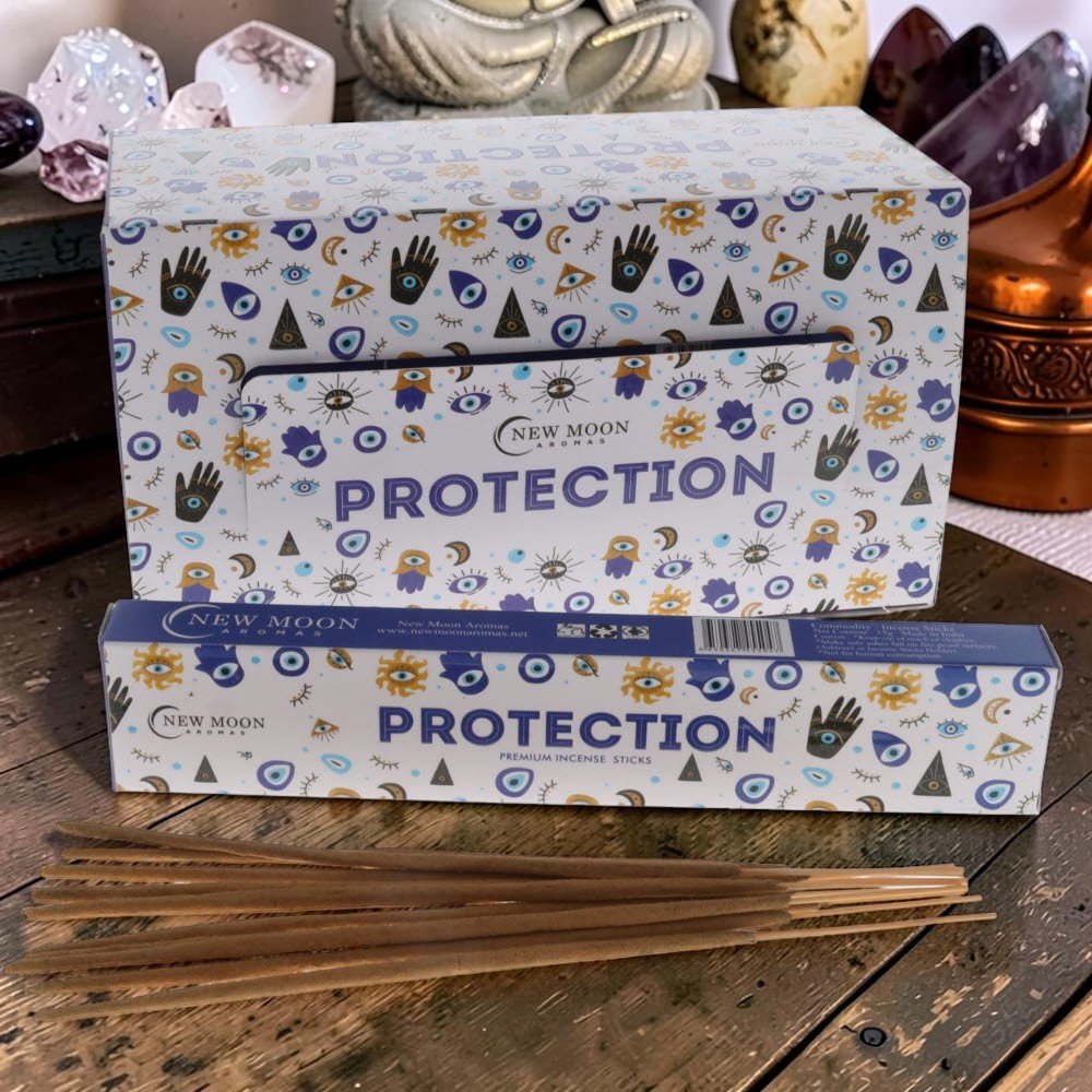 Protection Incense 15gms Sticks New Moon | 3 Boxes Value Pack Crystal Wellness
