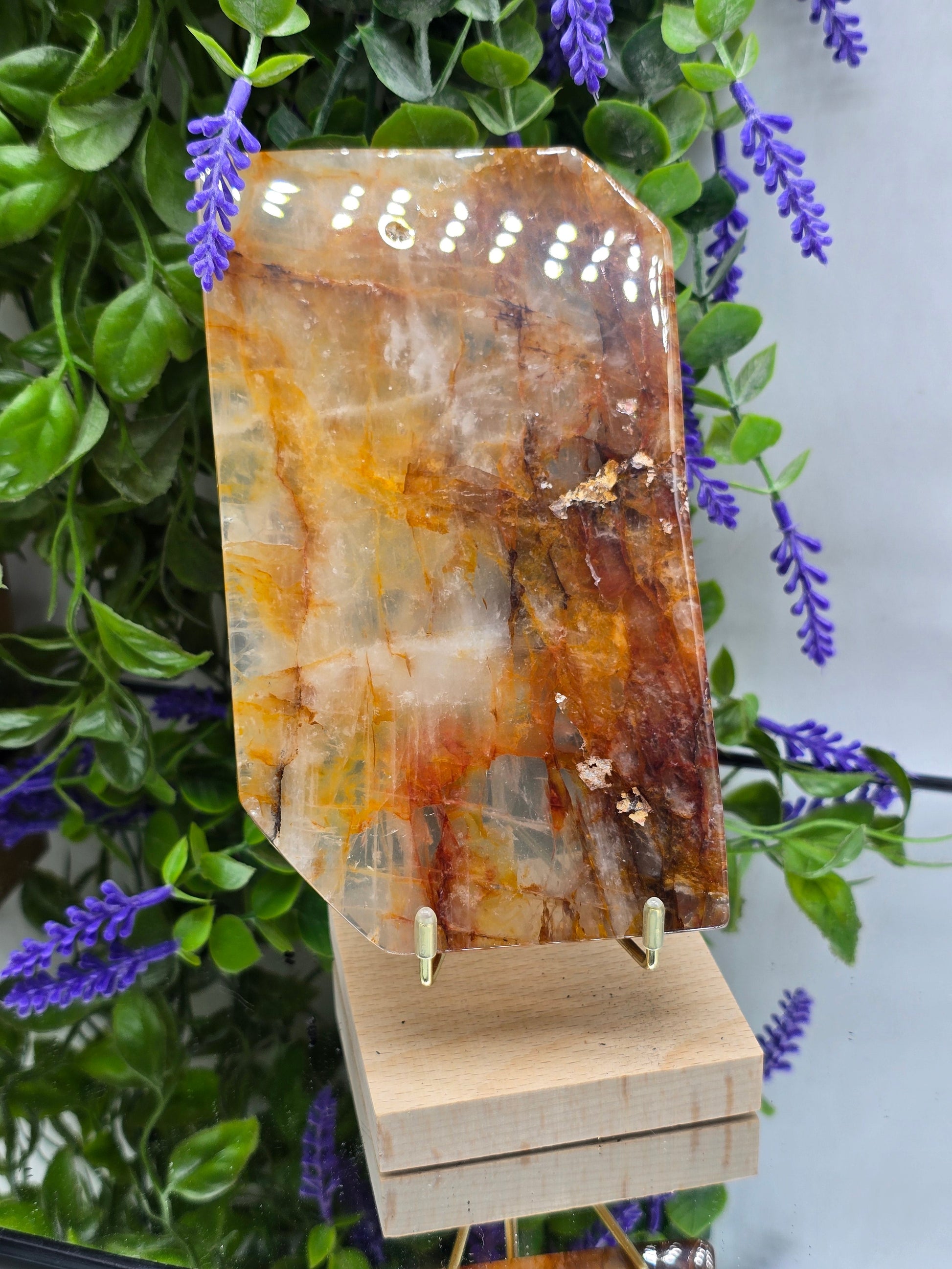 Golden Healer Quartz Polished Freeform – Stone of Divine Healing & Inner Light Crystal Wellness