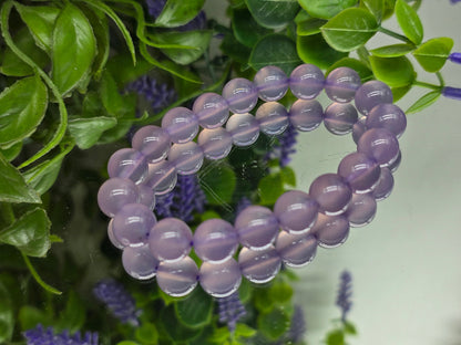 Natural Purple Agate Beads Bracelet - Peace, Emotional balance & Inner strength Crystal Wellness