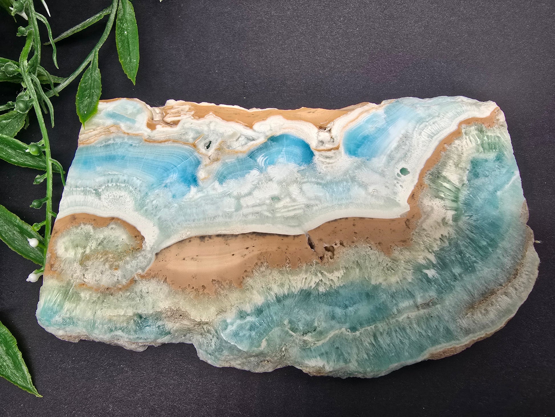 Caribbean Blue Calcite Slabs Crystal Wellness