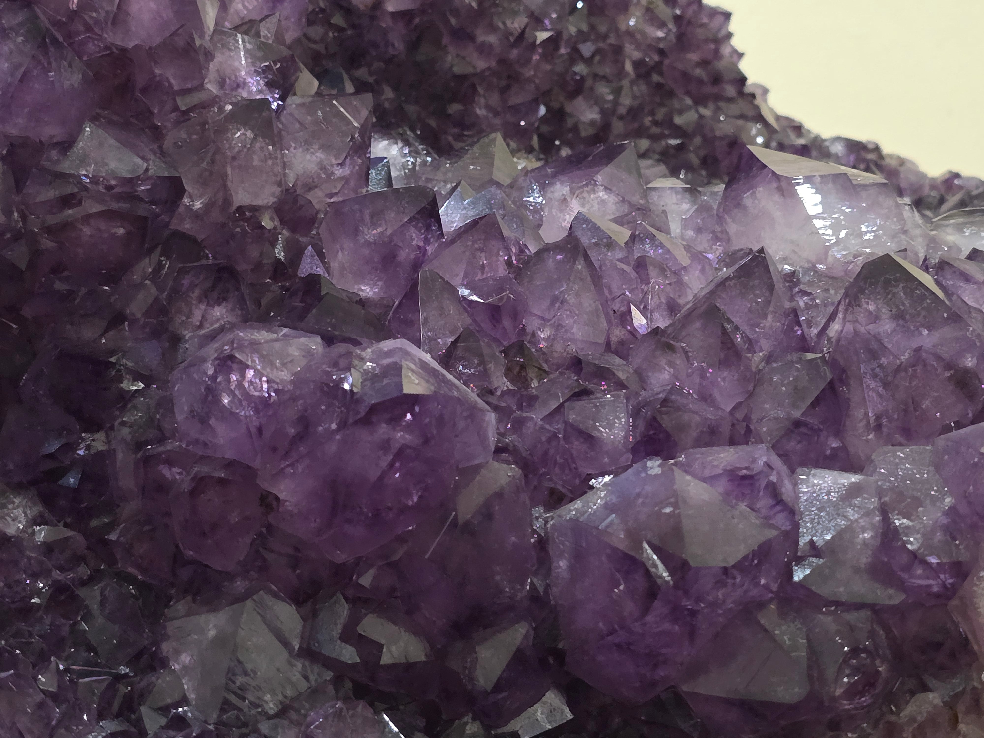 AAA Superb Deep Purple Amethyst Cluster – Stone of Divine Protection, Spiritual Awakening & Inner Harmony Crystal Wellness