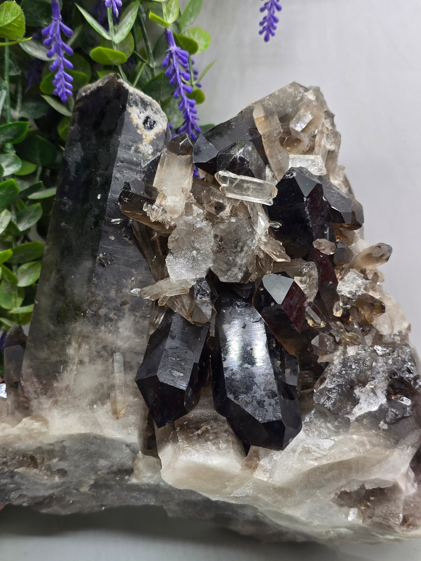 Smoky Quartz Crystal Cluster – Stone of Grounding, Protection & Positive Transformation Crystal Wellness