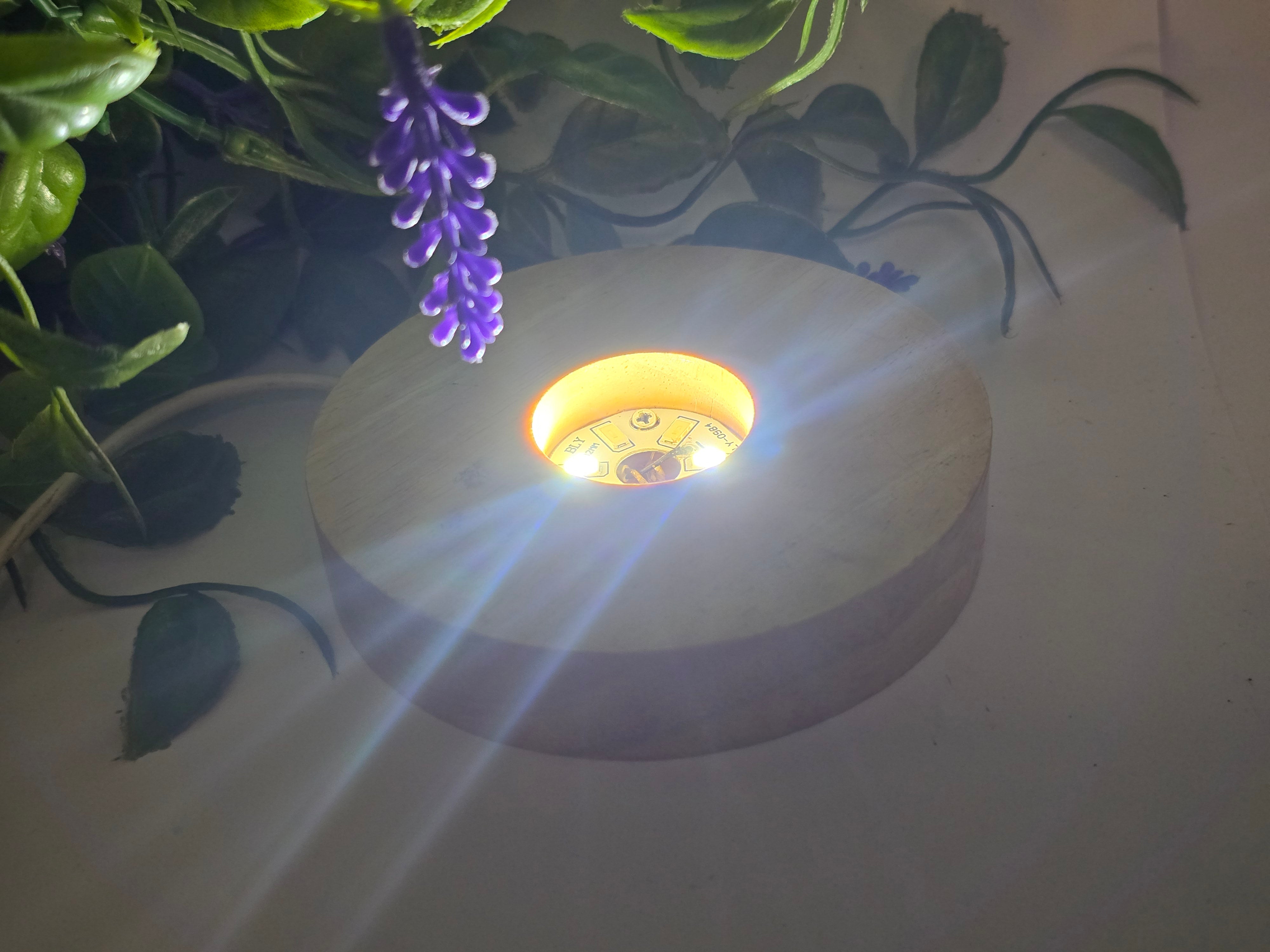 Bamboo LED Light Crystal Wellness