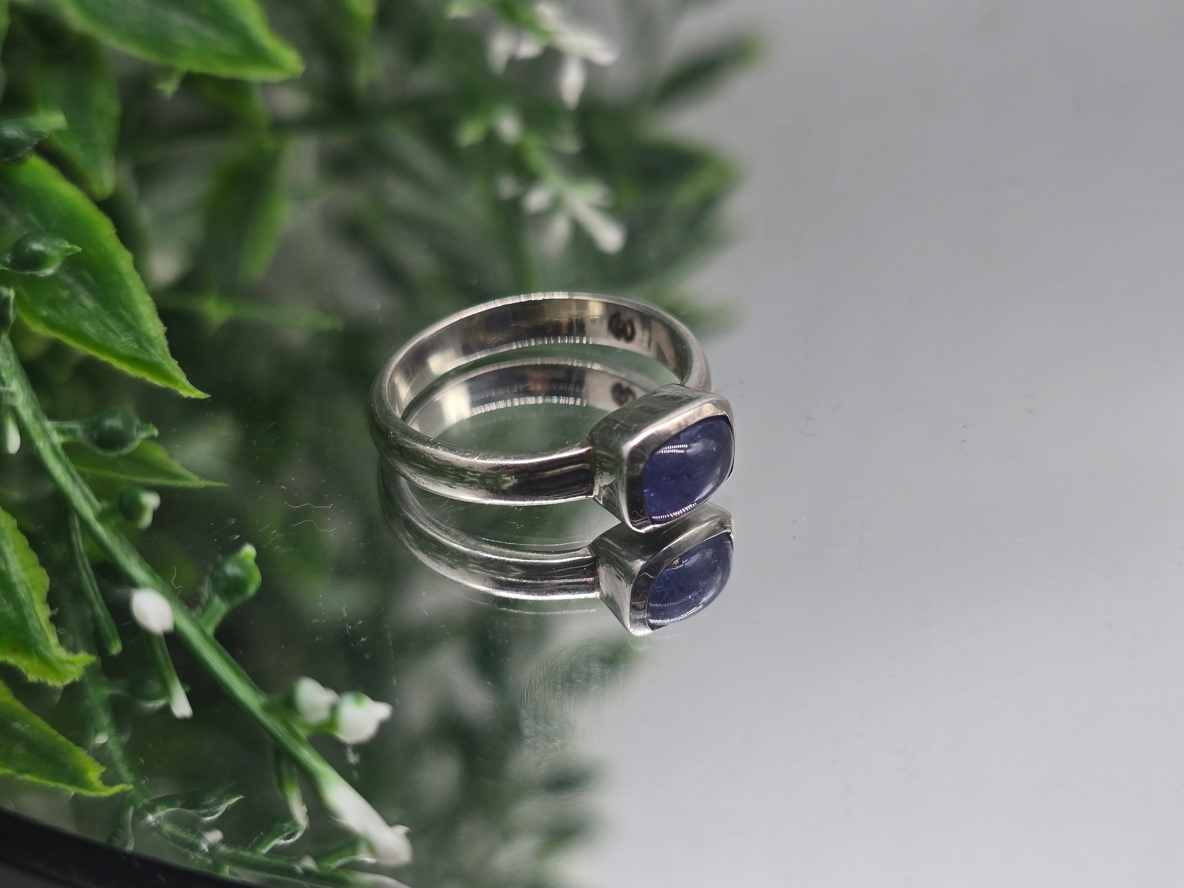 Elegant Tanzanite 925 Sterling Silver Ring Size 7.5 – Stone of Transformation, Calm & Higher Wisdom Crystal Wellness
