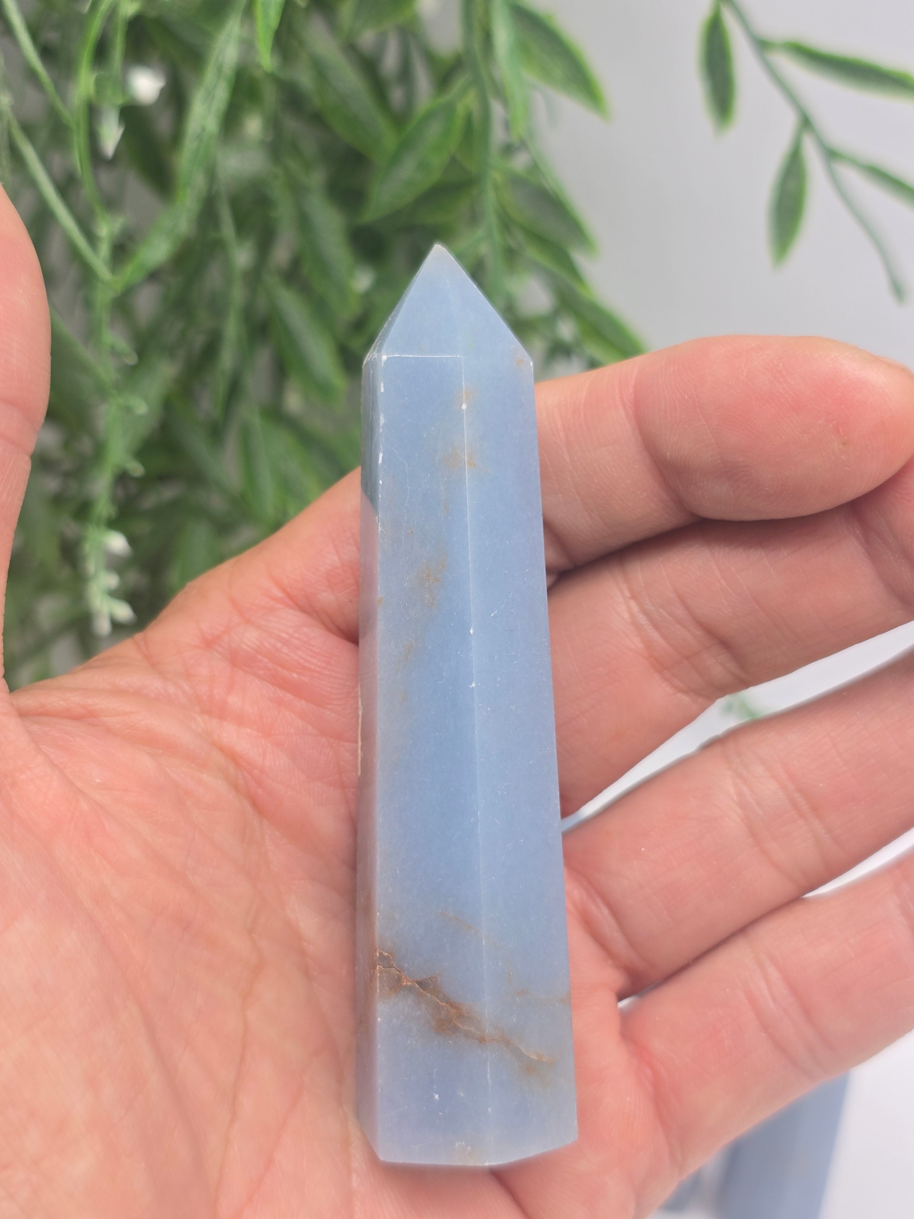 Angelite Point Crystal Wellness