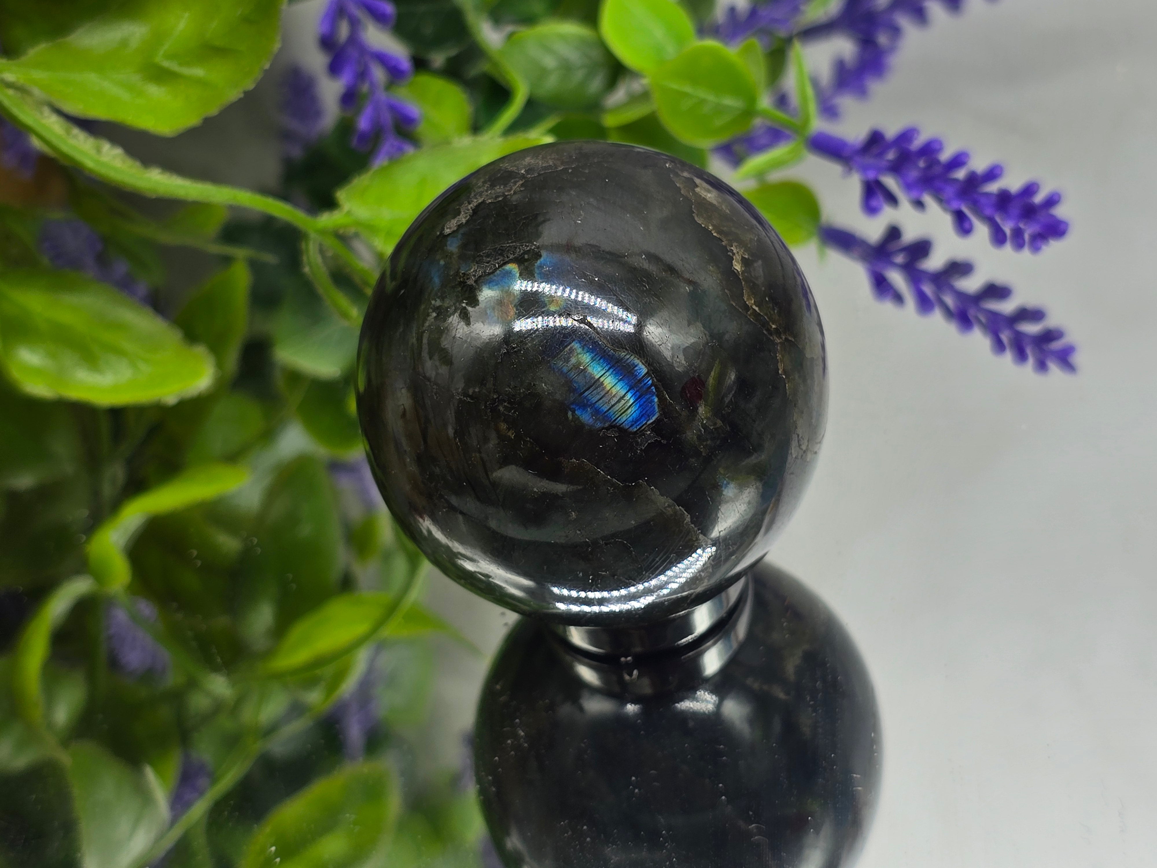 Mystic Aurora — Labradorite Sphere 5cm Crystal Wellness