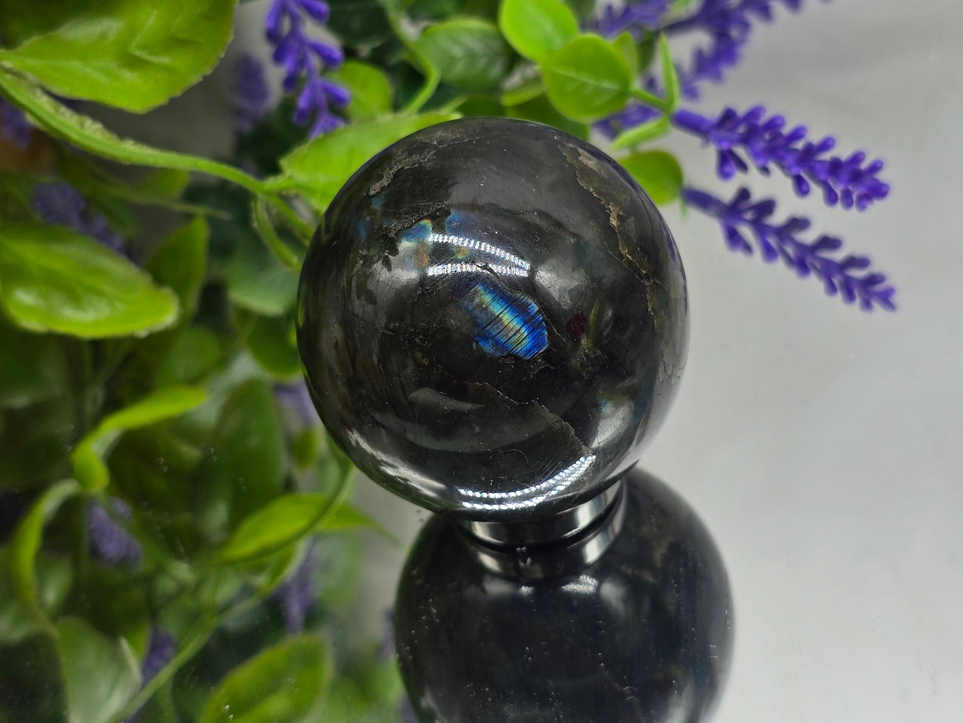 Mystic Aurora — Labradorite Sphere 5cm Crystal Wellness
