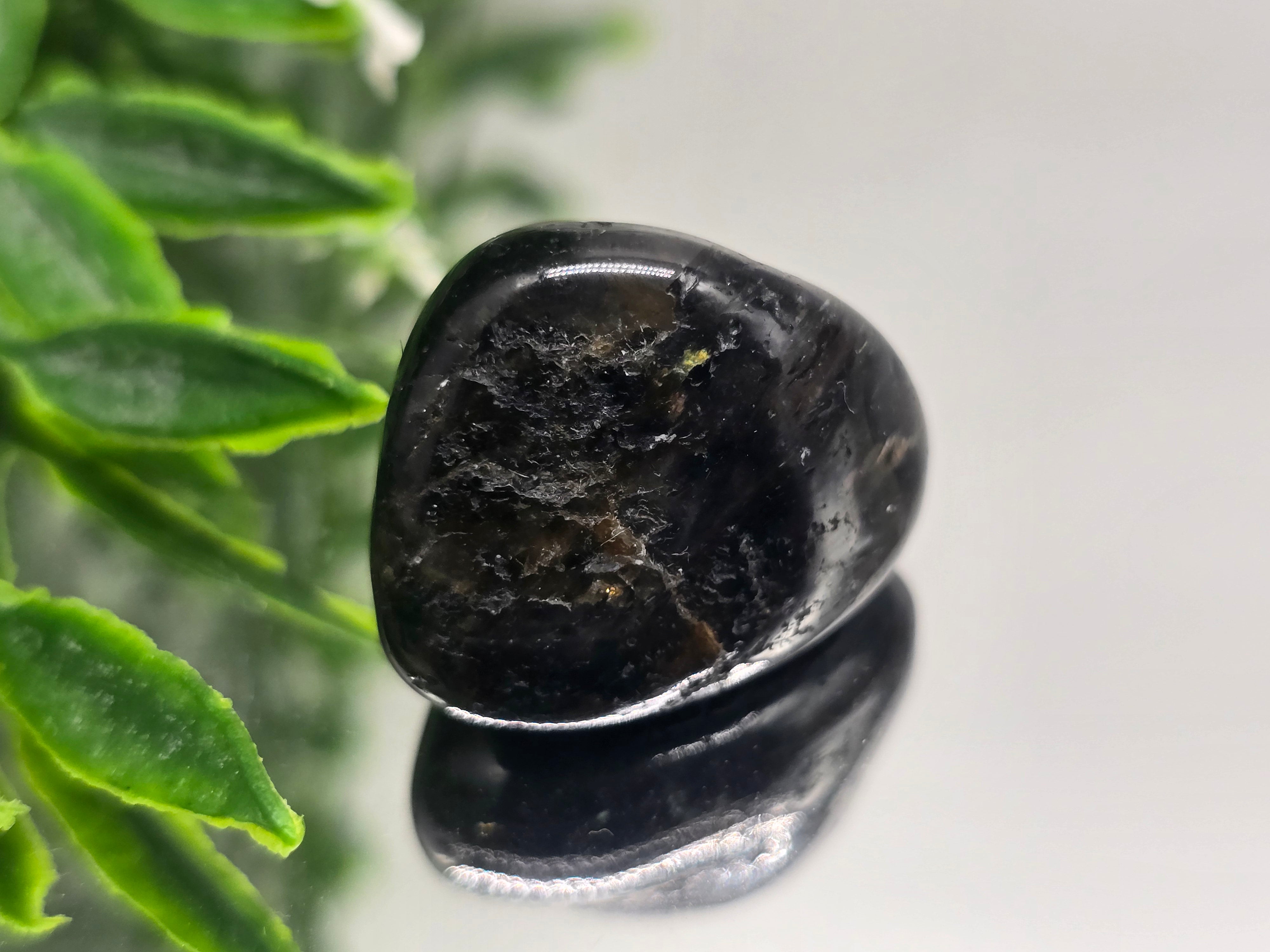 Genuine Nuumite Tumbled Stone (Stone of Ancient Protection & Personal Power) Crystal Wellness