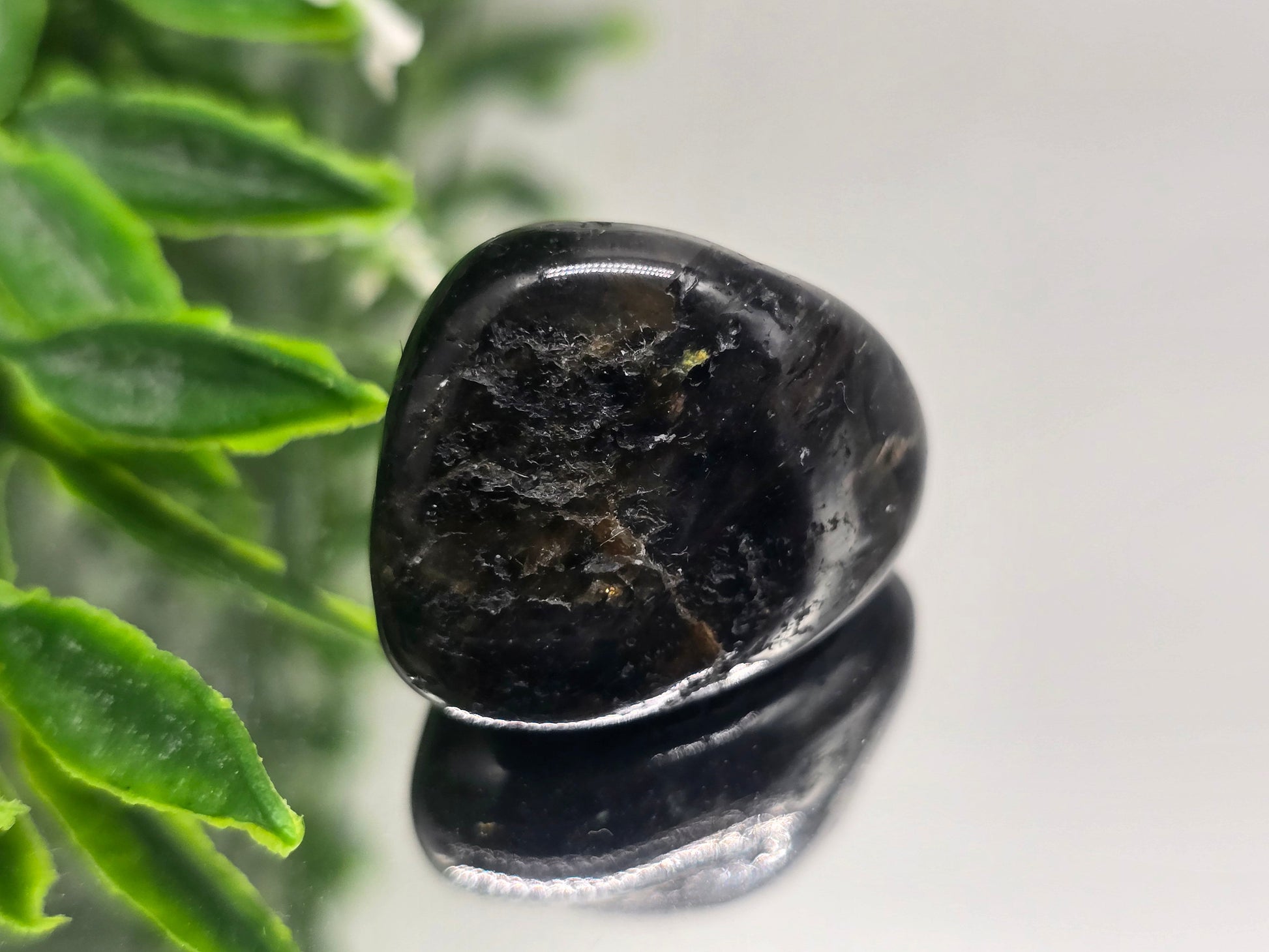 Genuine Nuumite Tumbled Stone (Stone of Ancient Protection & Personal Power) Crystal Wellness