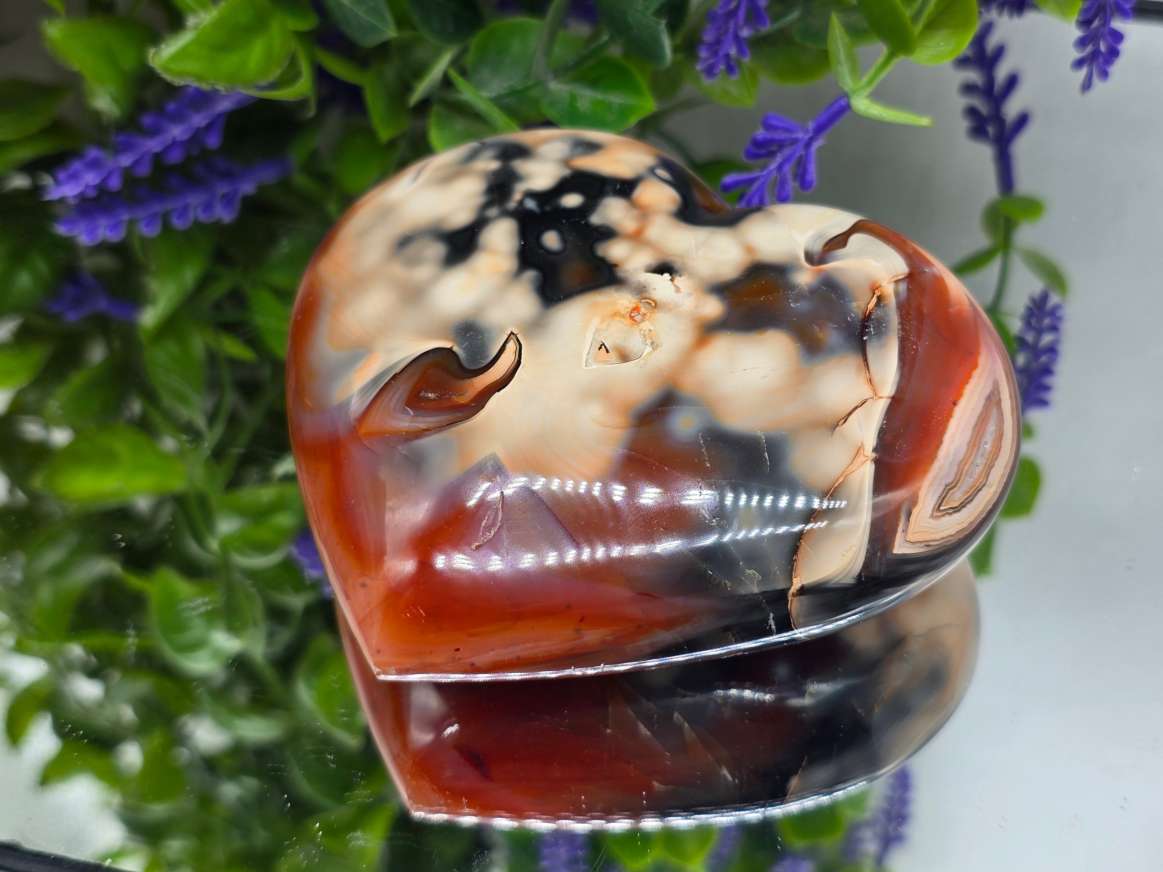Carnelian Heart – Stone of Passion, Courage & Vitality | High Grade 11cm Crystal Wellness