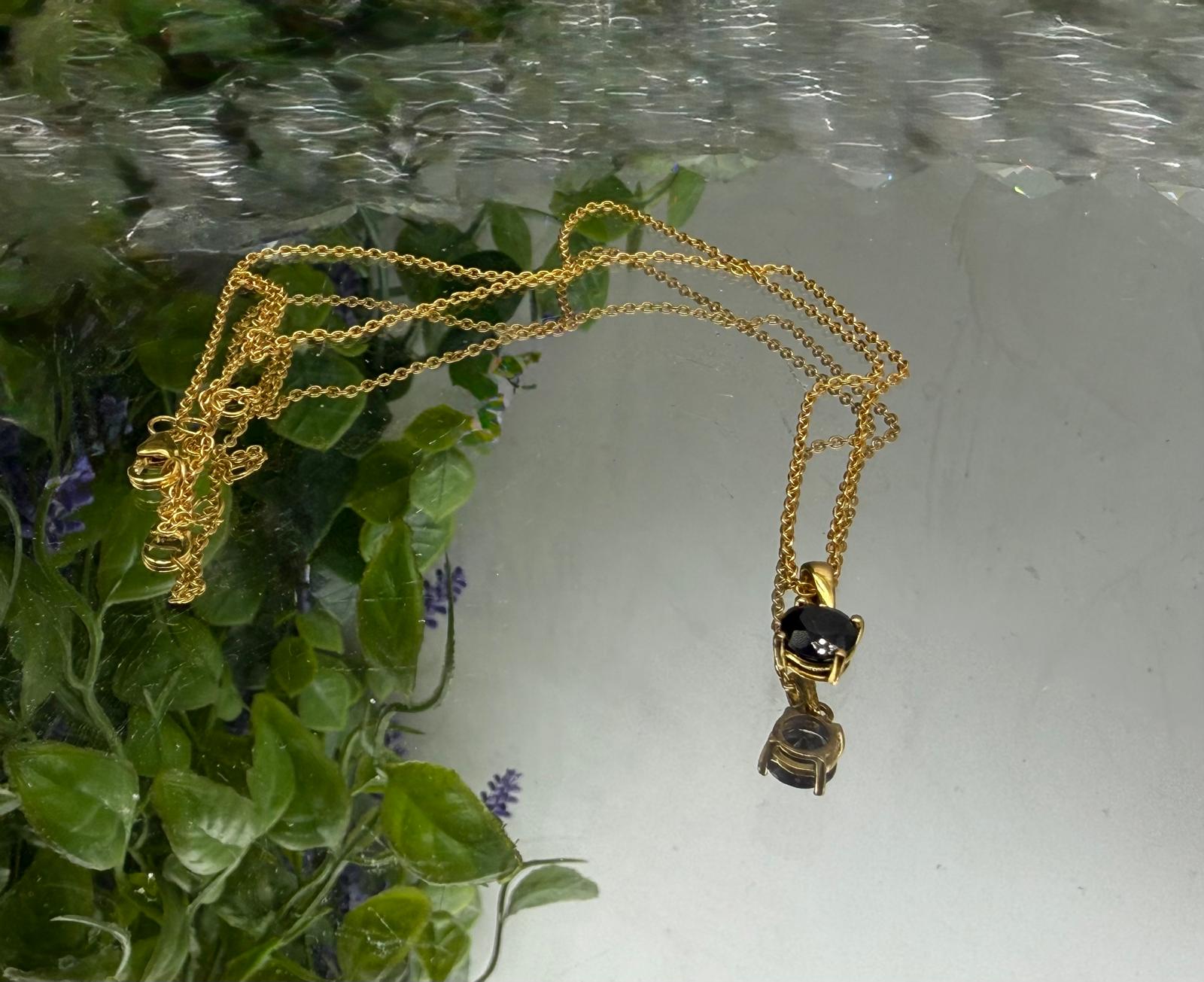 Black Onyx Round Pendant in 18K Gold Vermeil – Protection, Grounding & Inner Strength Crystal Wellness