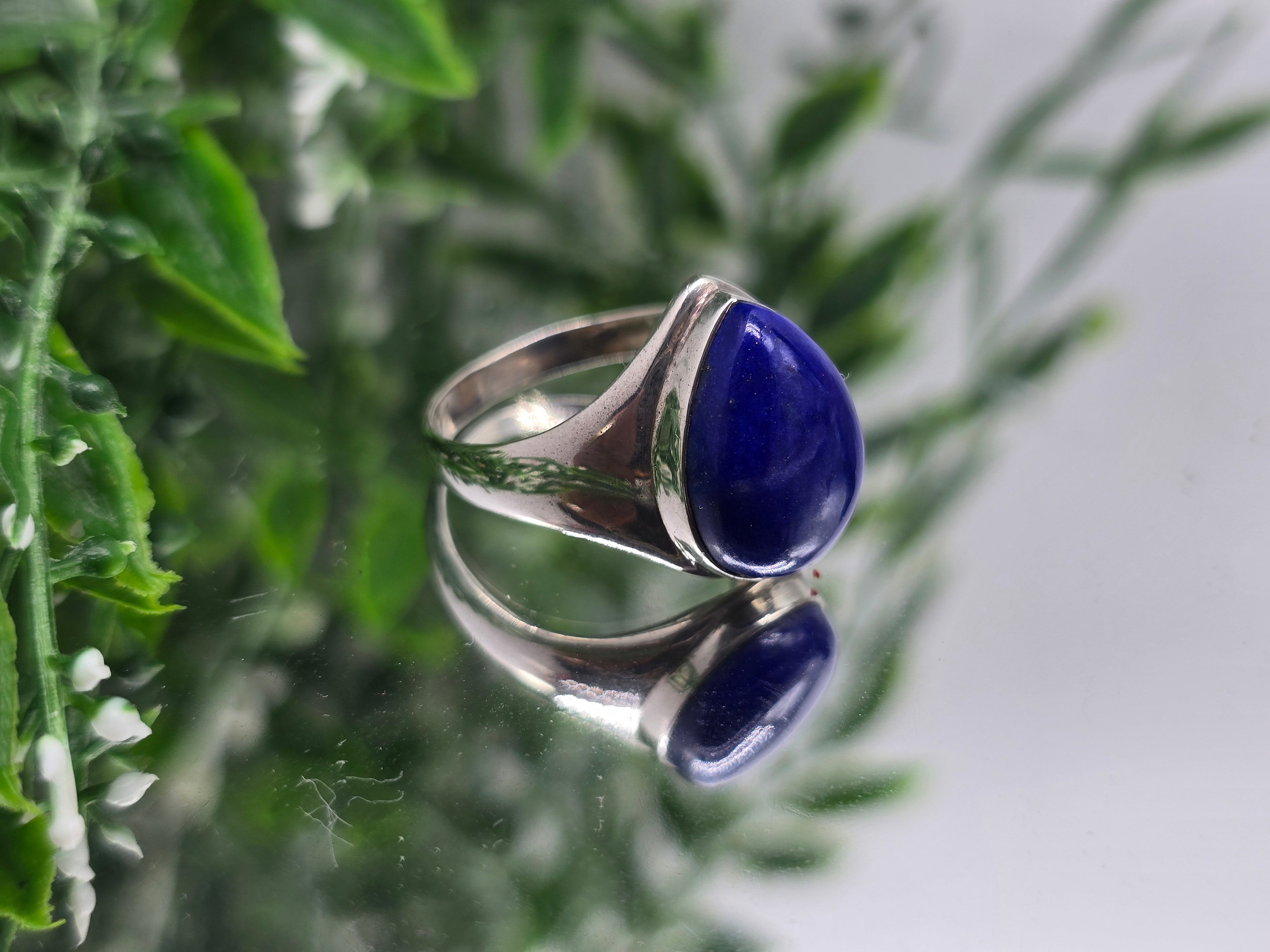 💙 Lapis Lazuli 925 Sterling Silver Ring – Size 10 | Stone of Wisdom, Inner Truth & Spiritual Insight Crystal Wellness