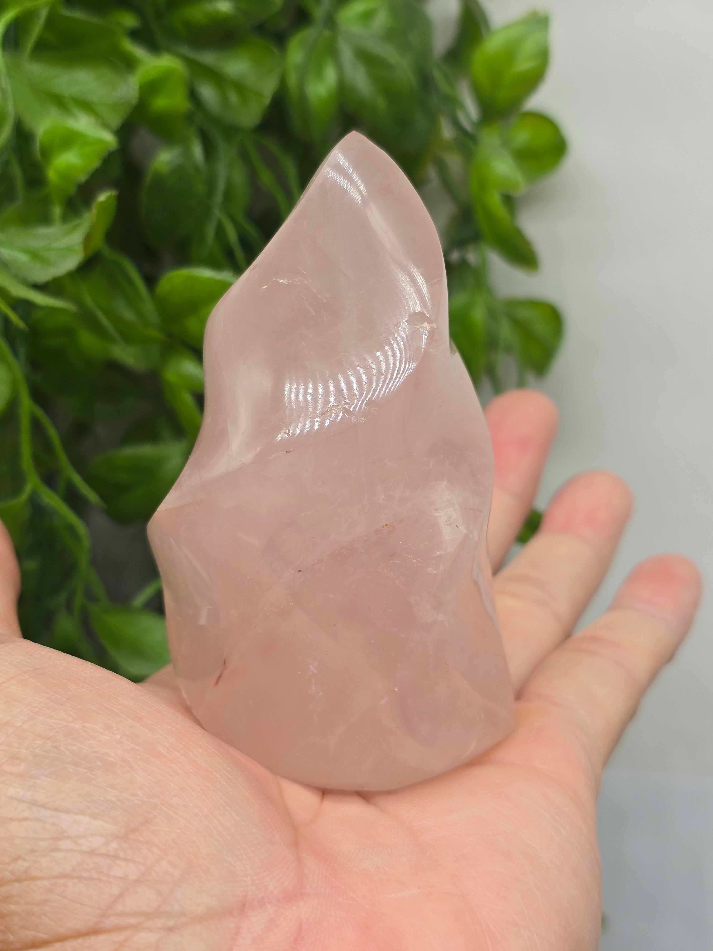 Rose Quartz Fire flame Crystal Wellness